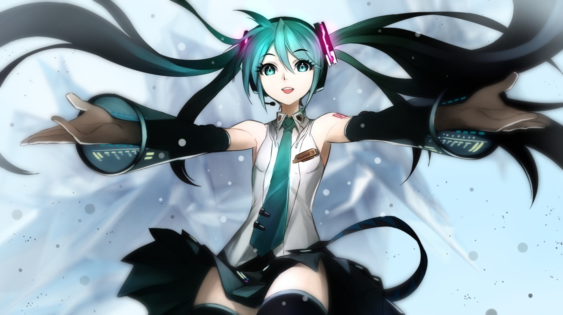 Hatsune Miku from Vocaloid HD Wallpaper