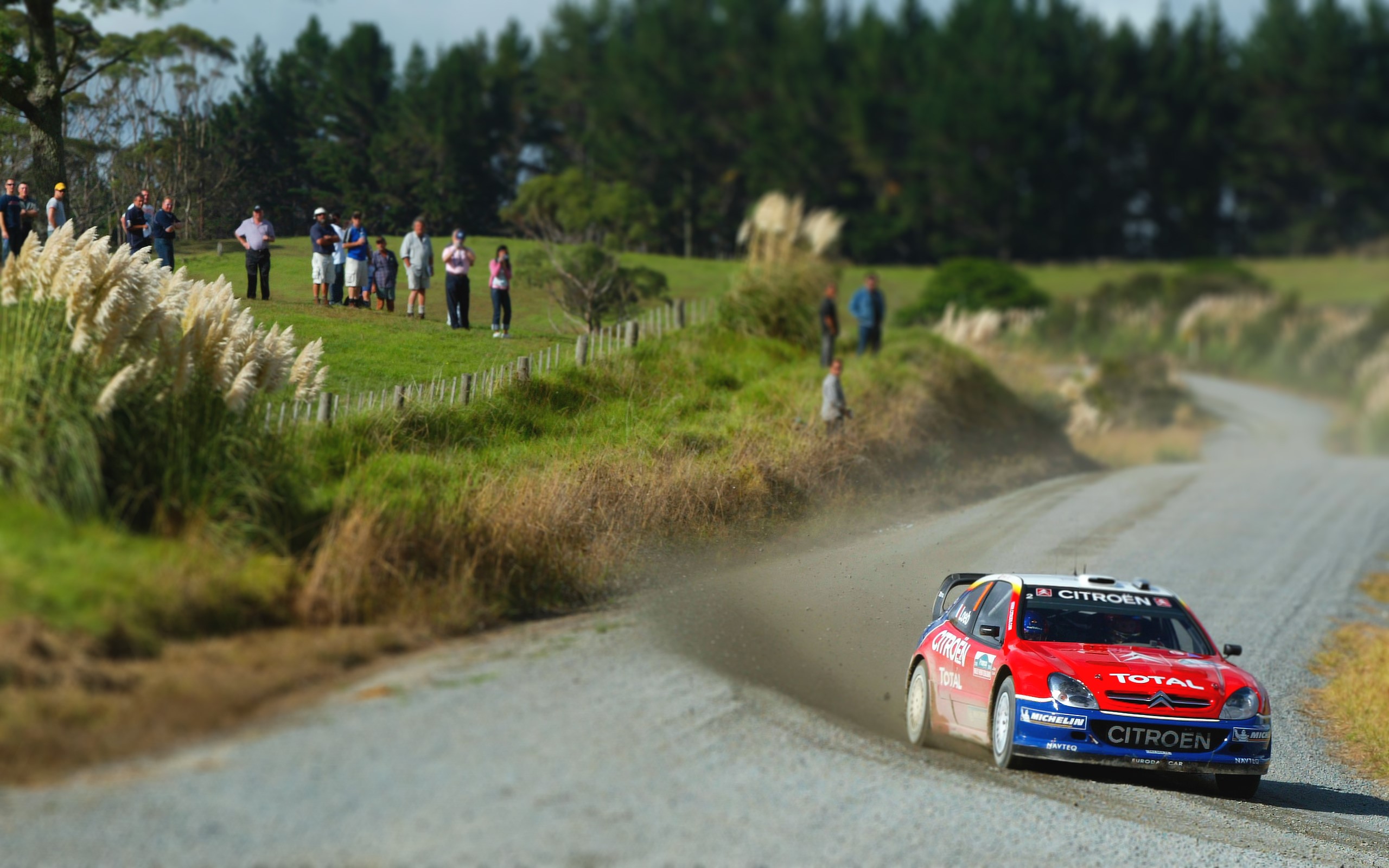 Citroen Xsara rally car on a dirt road HD Wallpaper