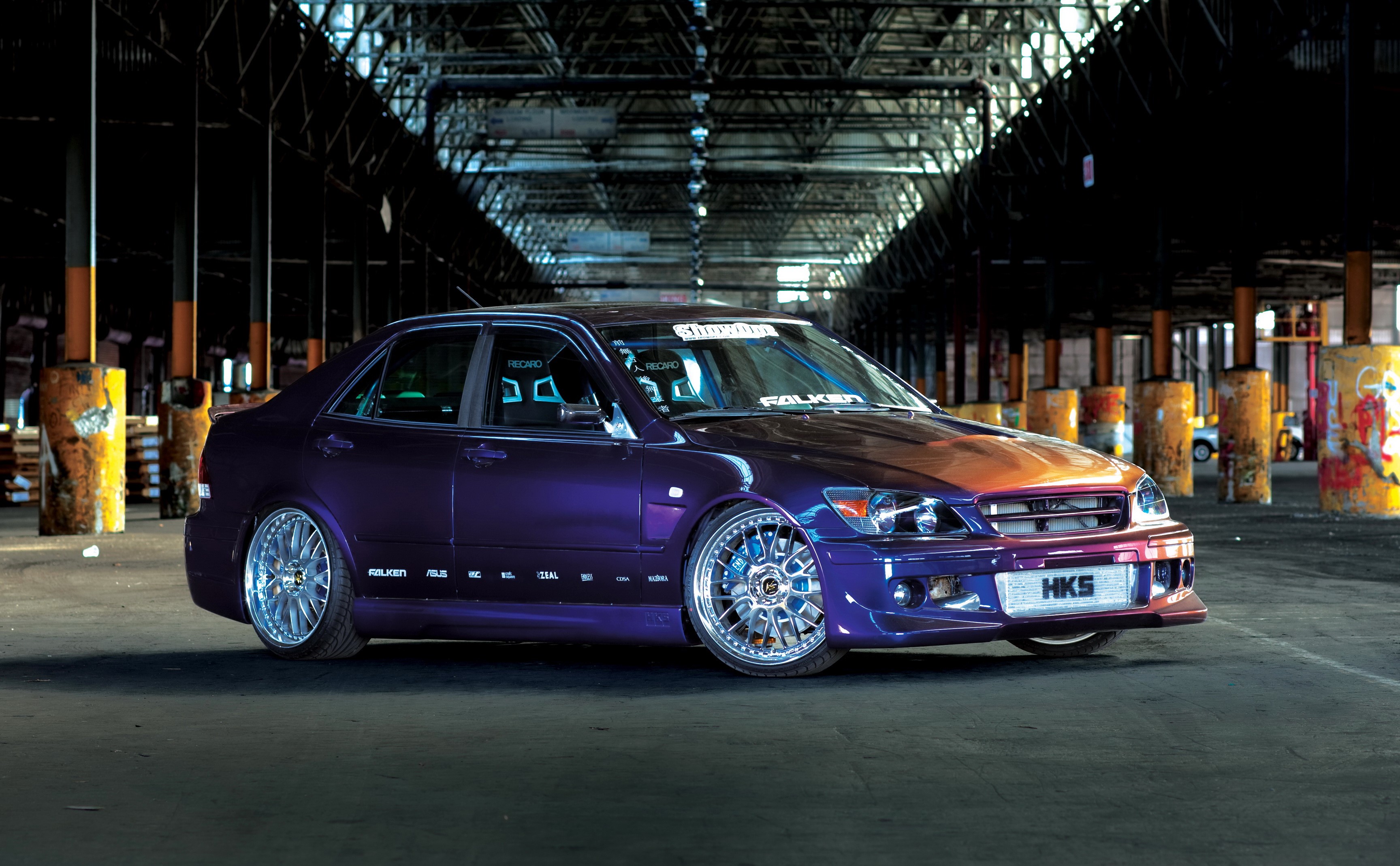 Modified Lexus IS 300 in warehouse HD Wallpaper