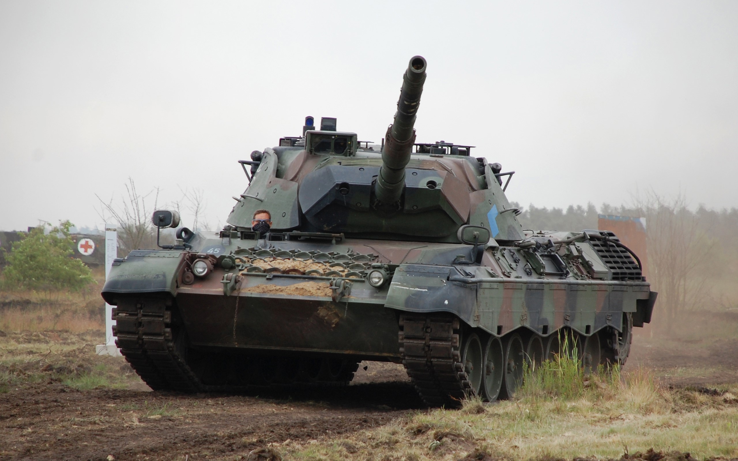 Leopard 1 tank in a field HD Wallpaper