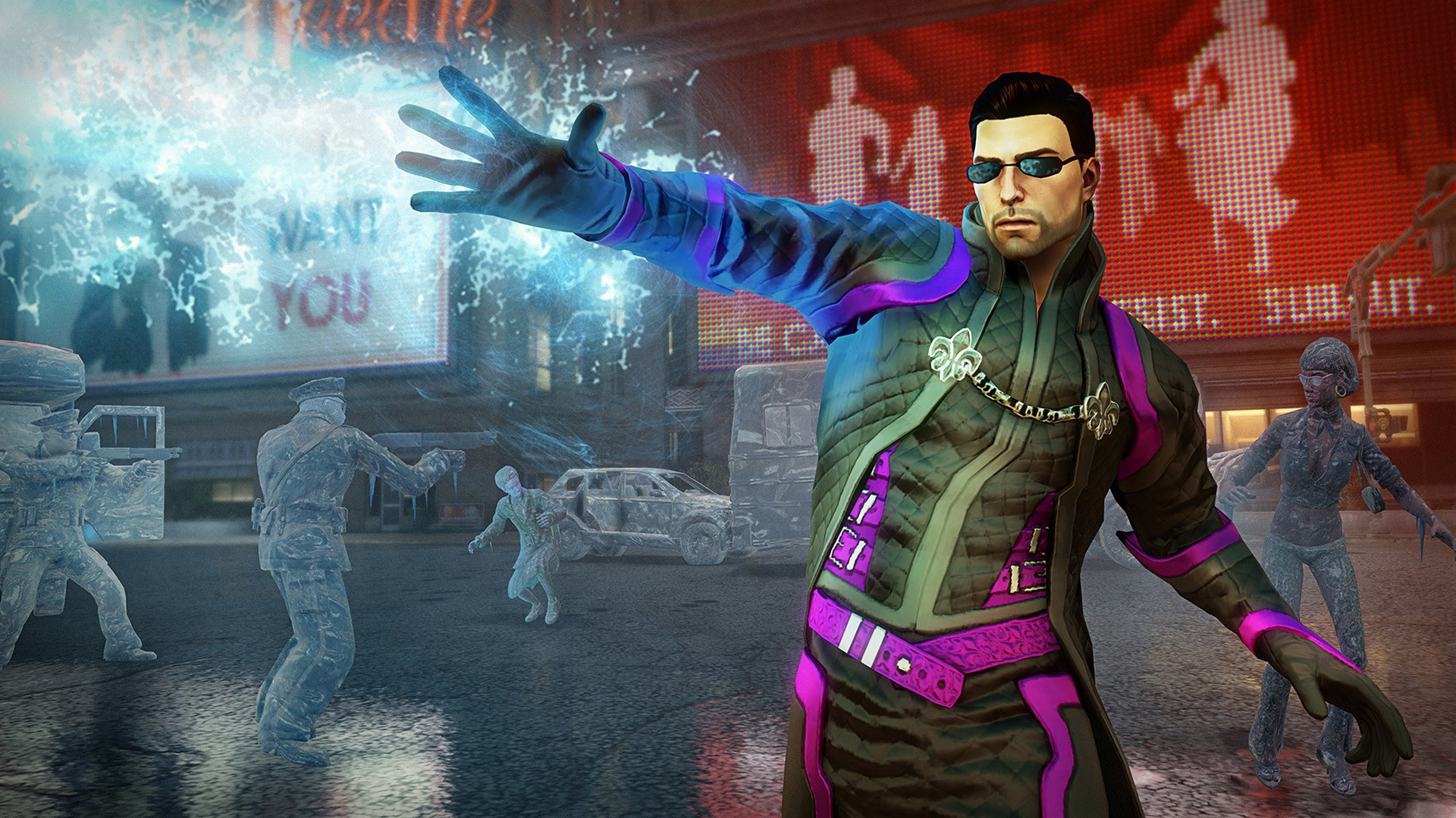 Man using ice magic in Saints Row HD Wallpaper