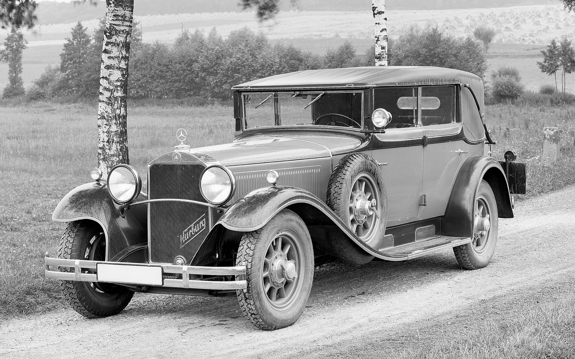 Mercedes-Benz Nürburg vintage car HD Wallpaper