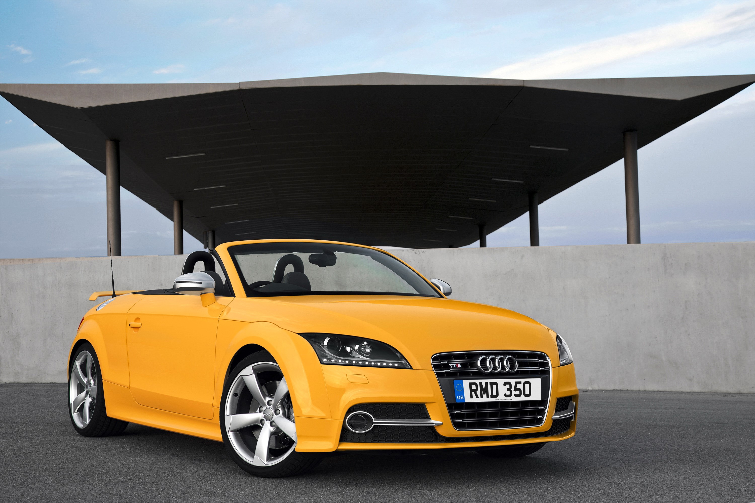 Yellow Audi TTS Cabriolet HD Wallpaper