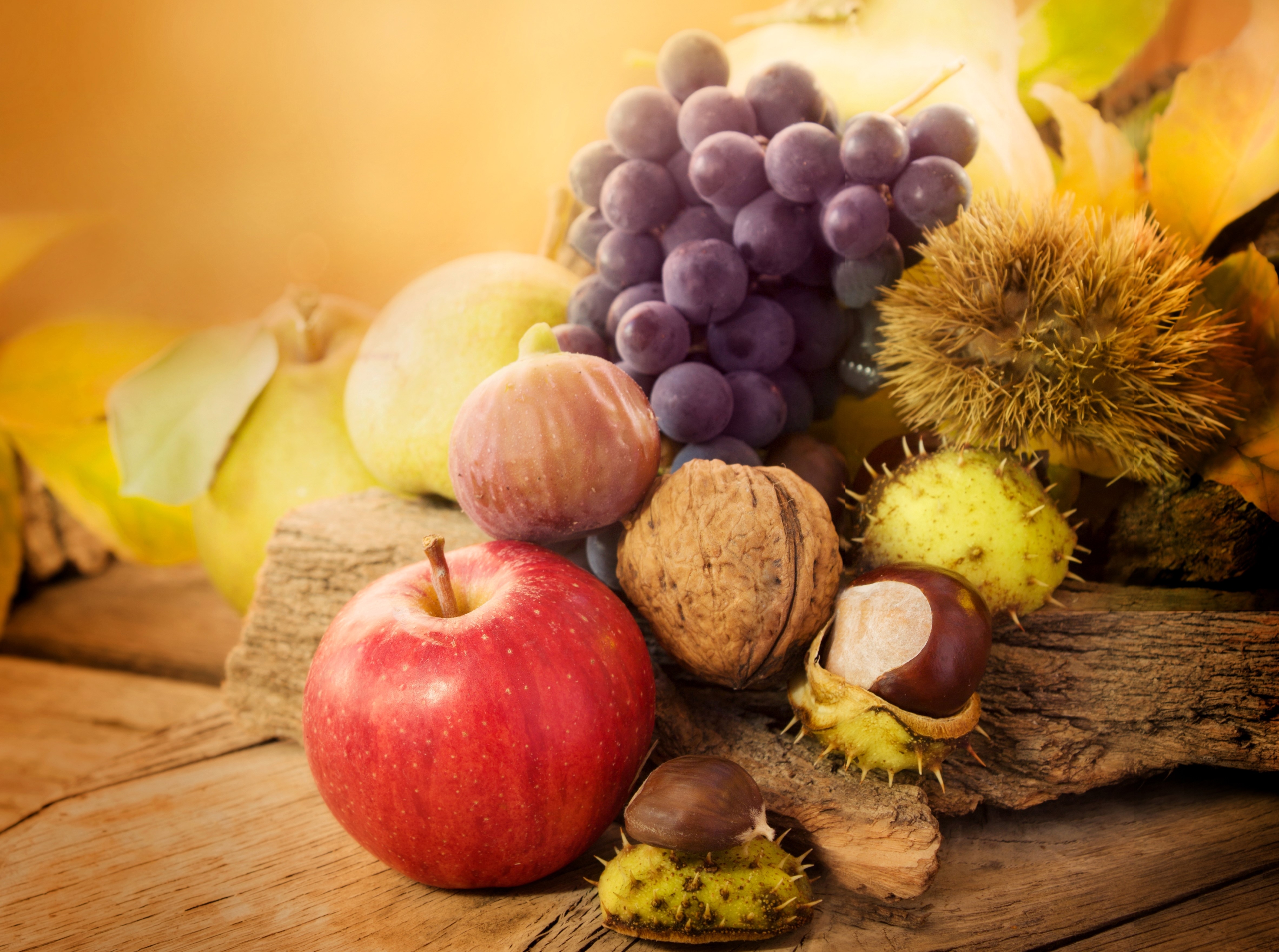4K Fruit and Nuts Still Life HD Wallpaper