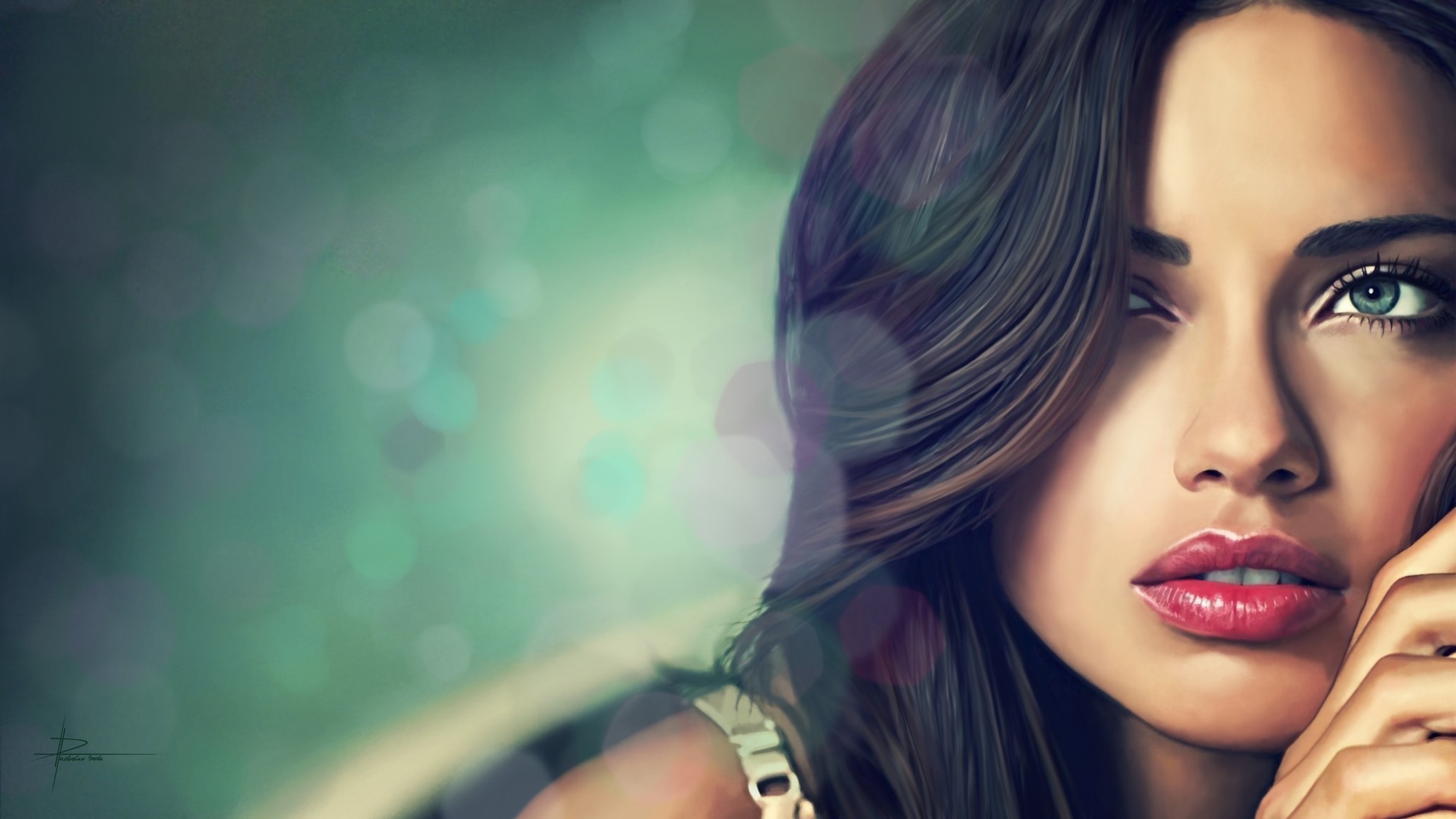Adriana Lima Painting Art HD Wallpaper