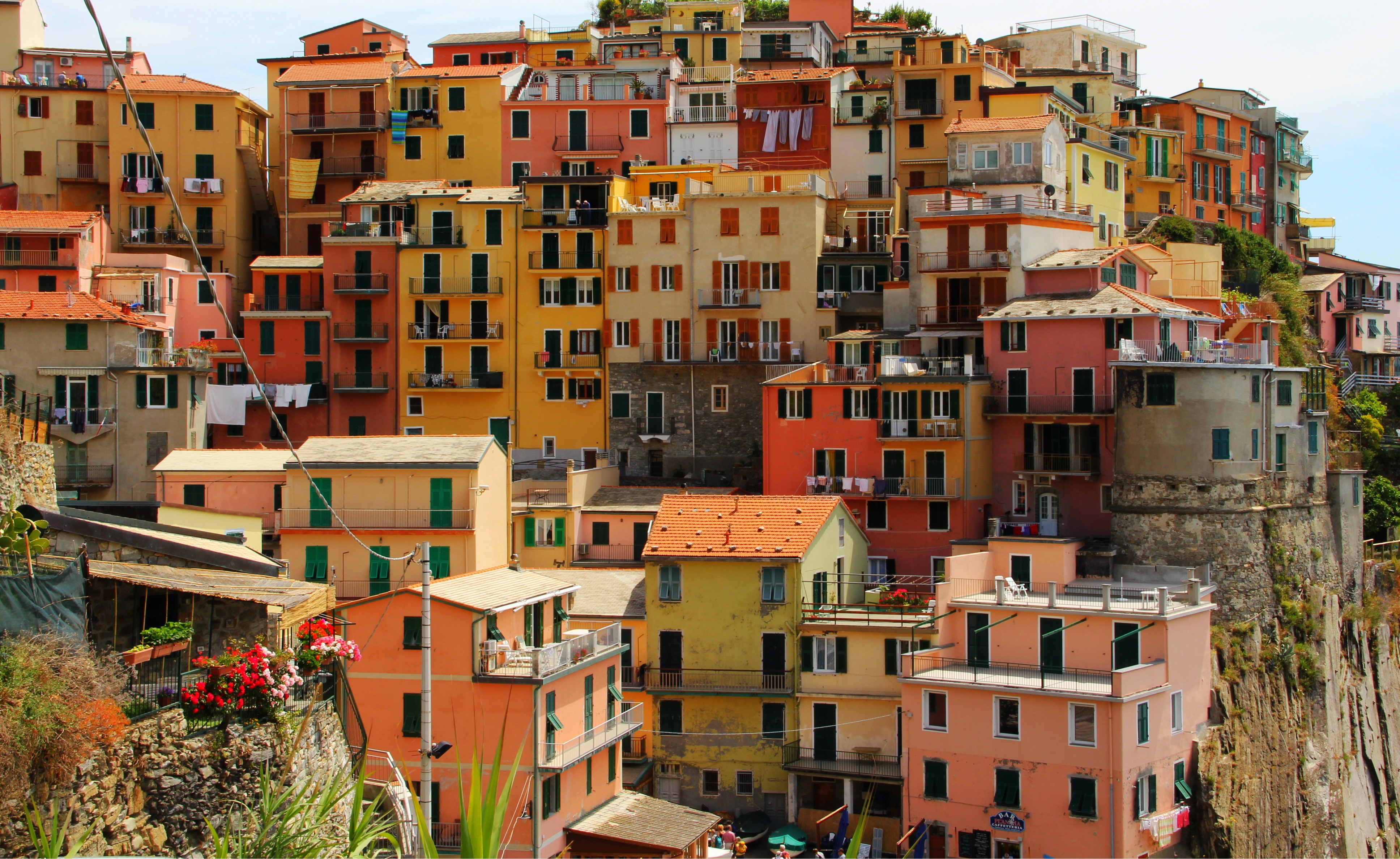 4K Manarola Italy Houses HD Wallpaper