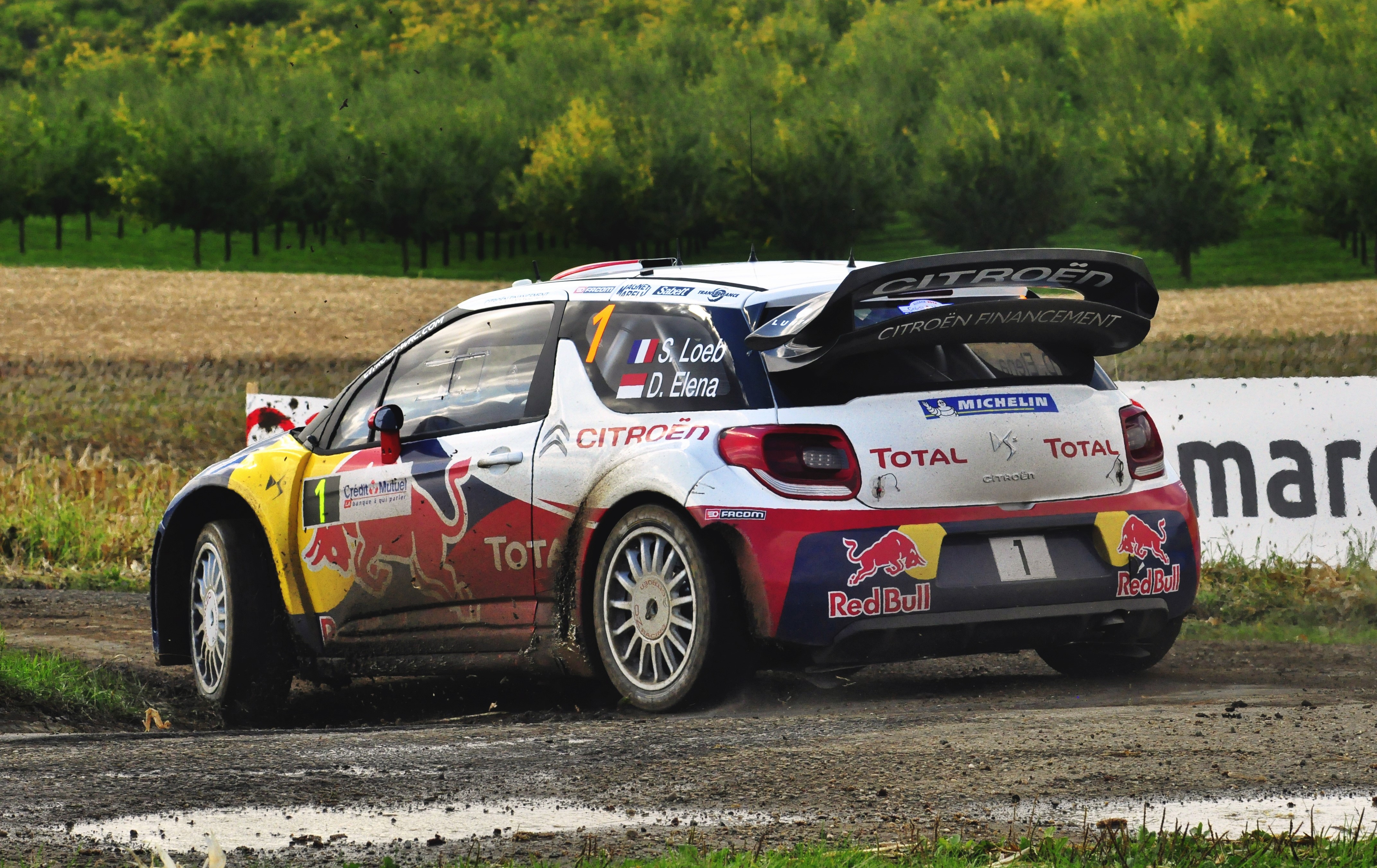 Citroen DS3 WRC car of S. Loeb and D. Elena HD Wallpaper