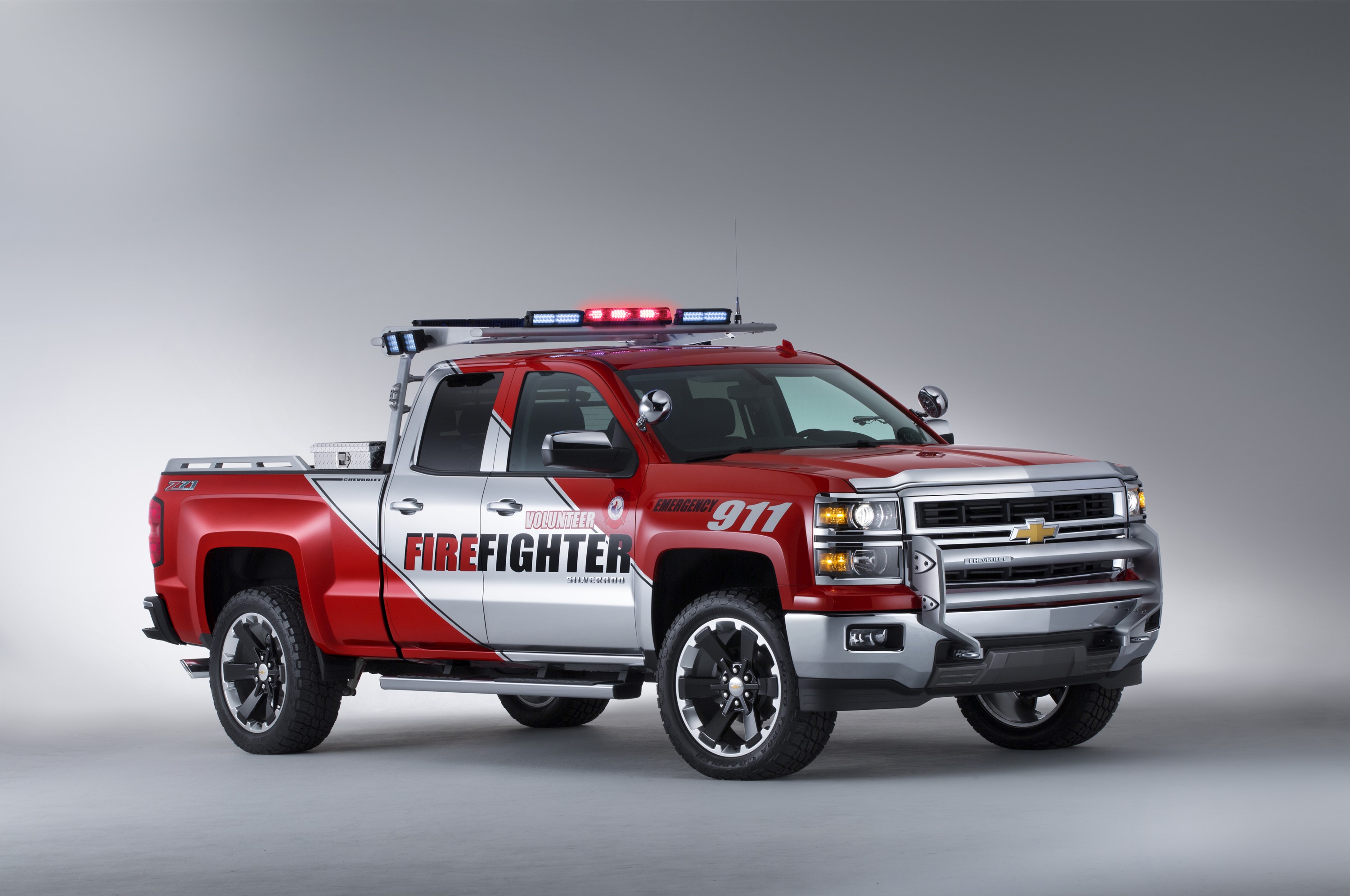 Volunteer Firefighter Chevrolet Silverado Truck HD Wallpaper
