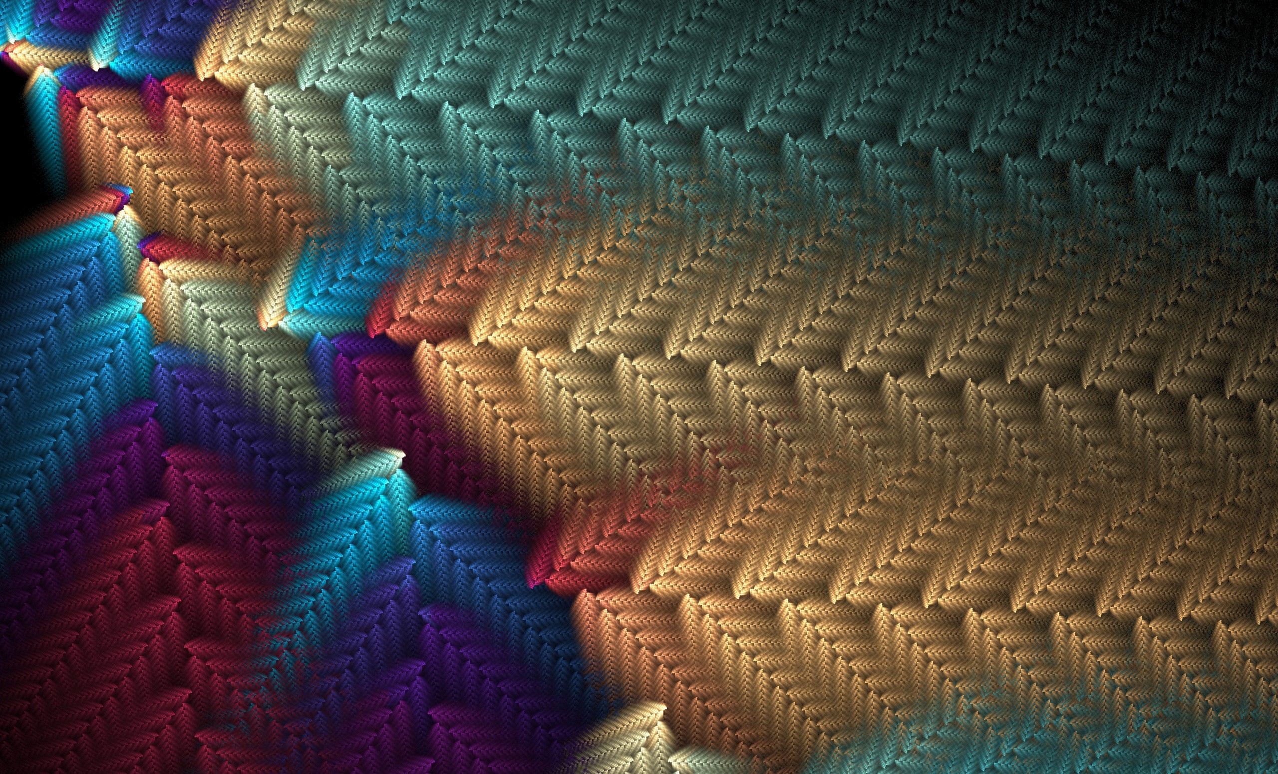 Abstract fractal pattern with chevron shapes HD Wallpaper