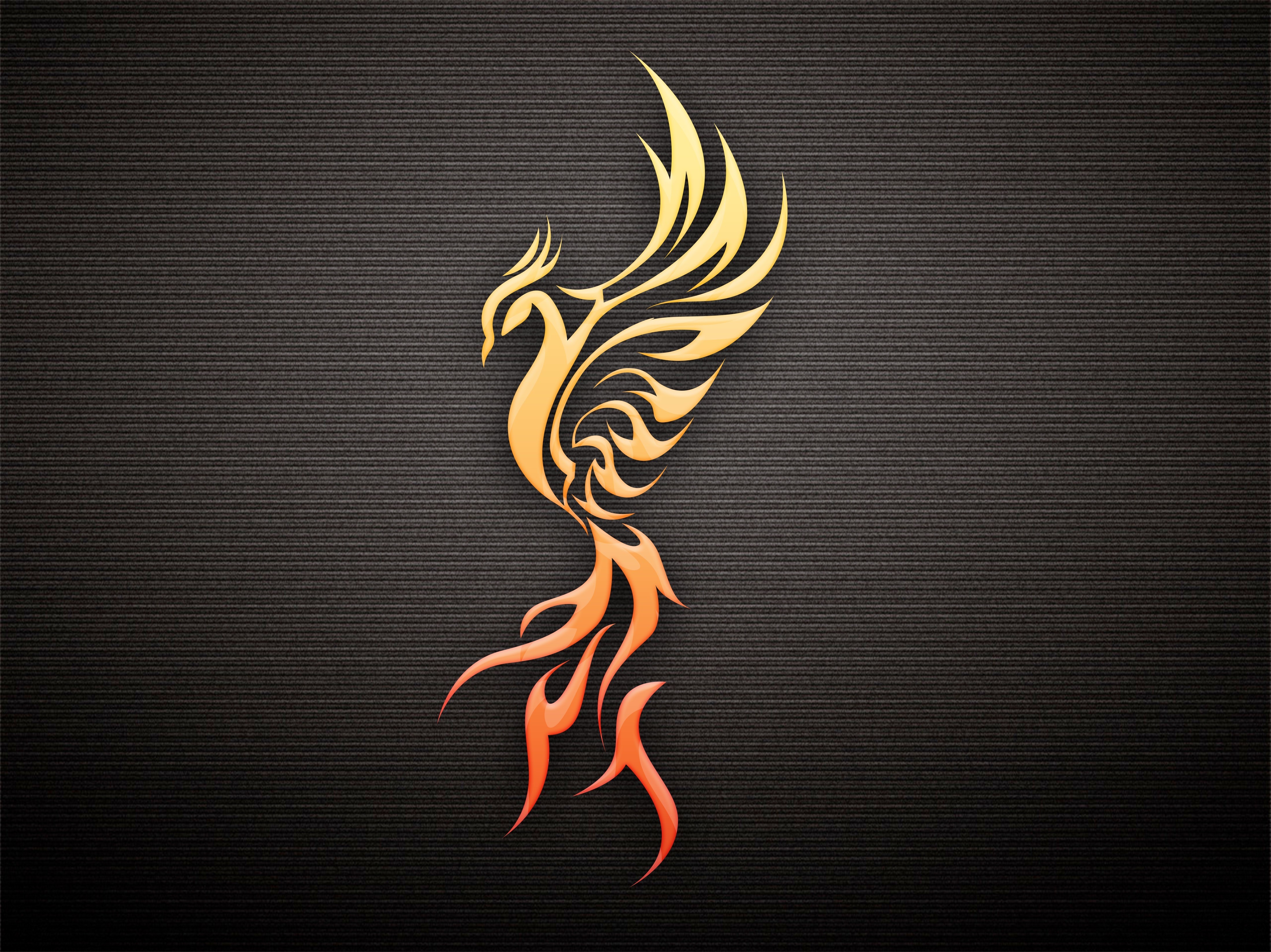 Phoenix tribal design 4K HD Wallpaper