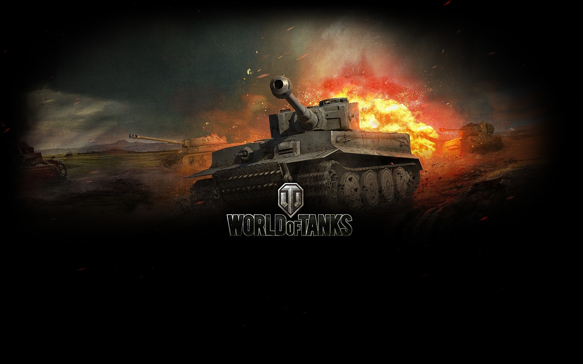 World of Tanks game art with tanks in battle HD Wallpaper