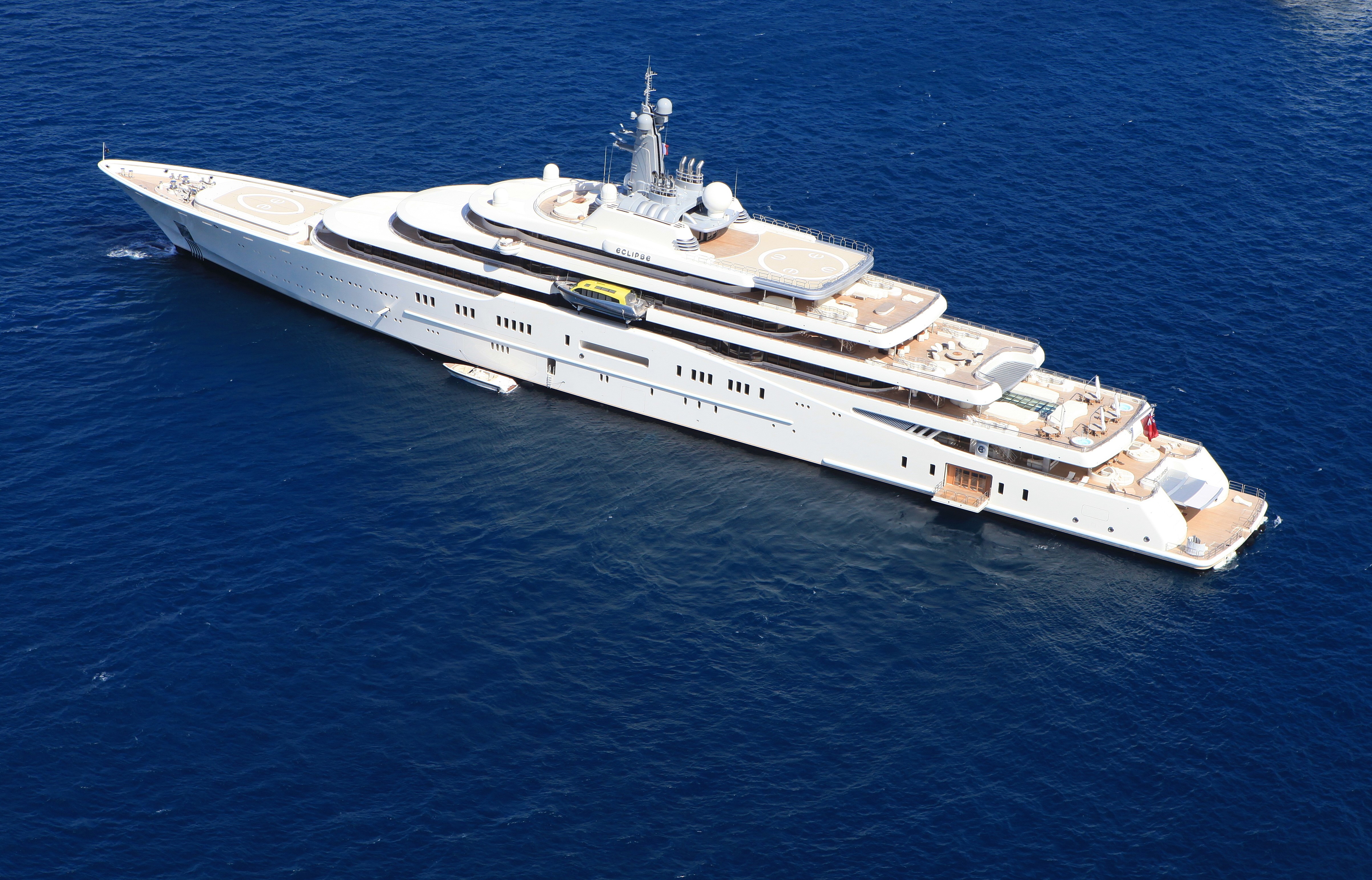 Luxury Yacht Eclipse on the water HD Wallpaper