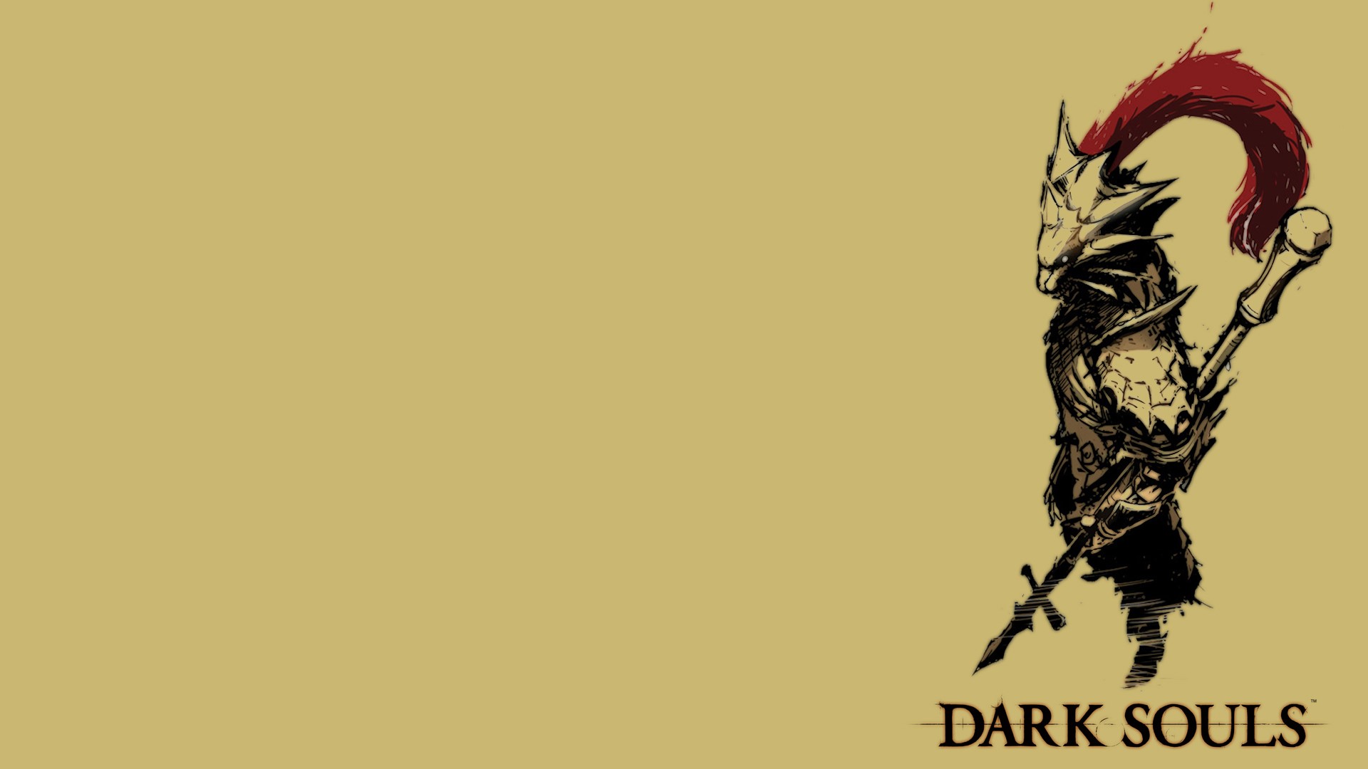 Dark Souls Knight with Red Plume HD Wallpaper