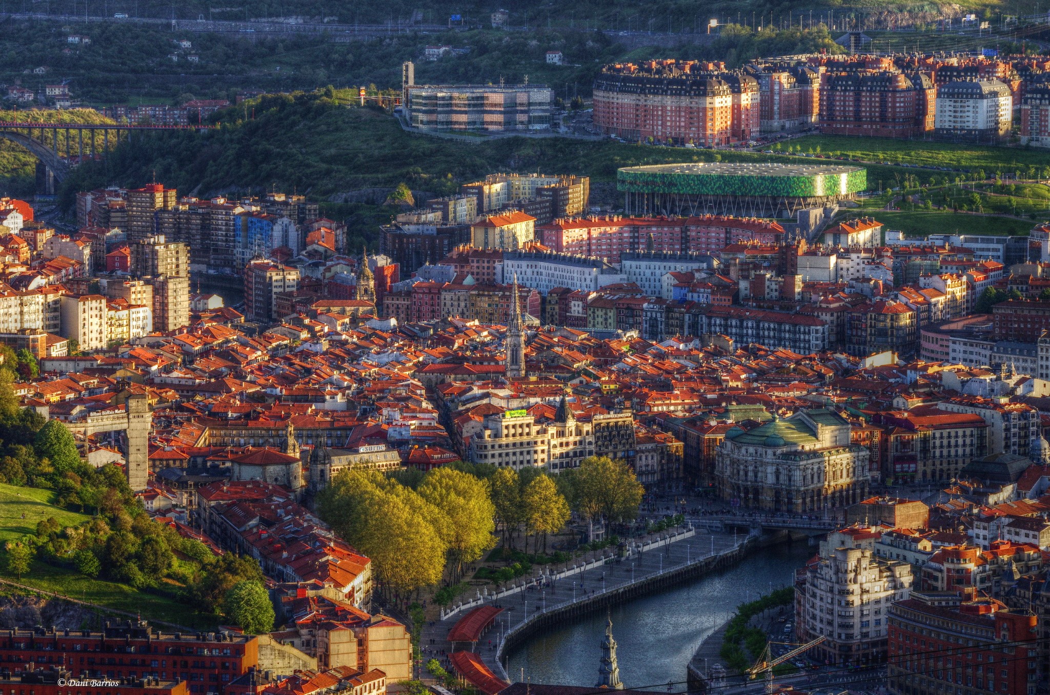Bilbao Spain Cityscape With River And Stadium Hd Wallpaper Rare Gallery