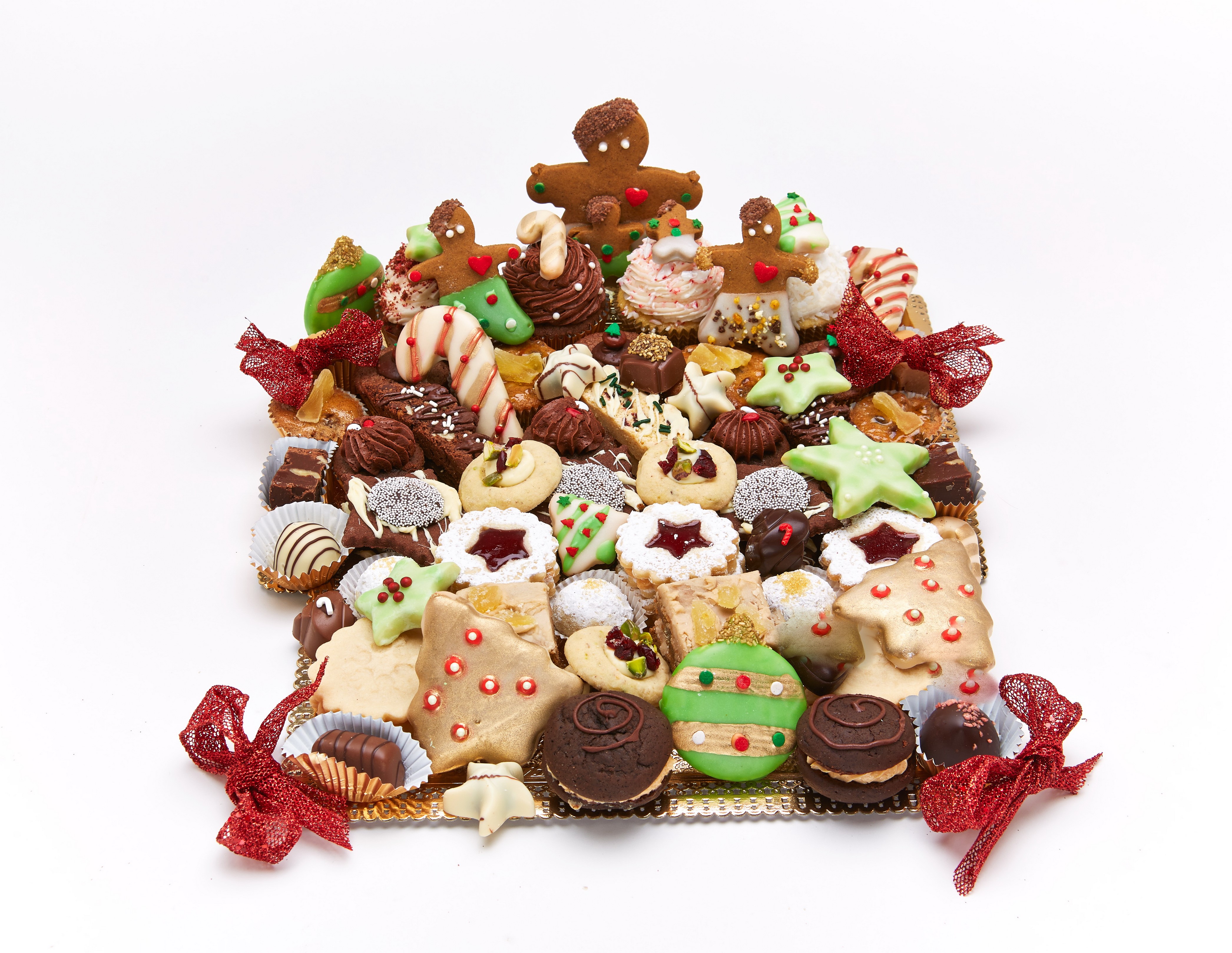Assortment of Christmas Cookies and Candies HD Wallpaper