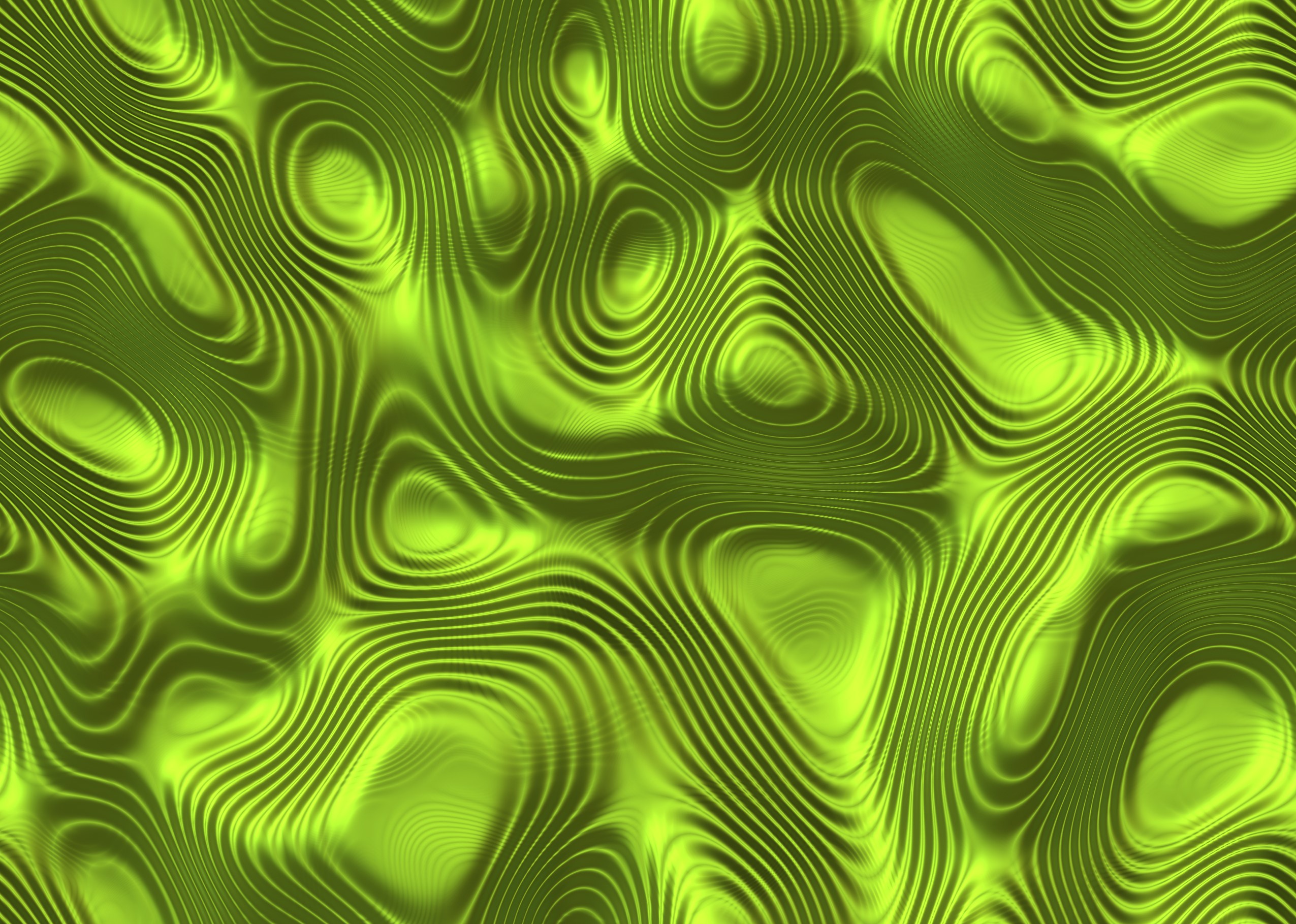 Green metallic abstract pattern with swirling lines HD Wallpaper