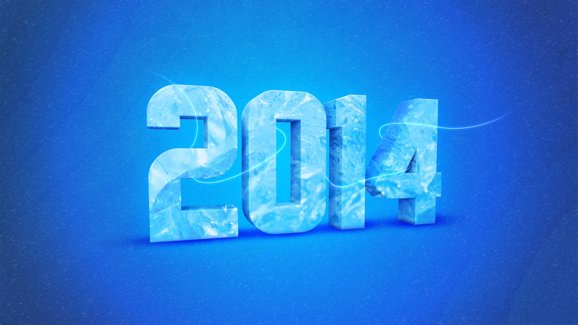 Ice 2014 numbers with blue light streaks HD Wallpaper