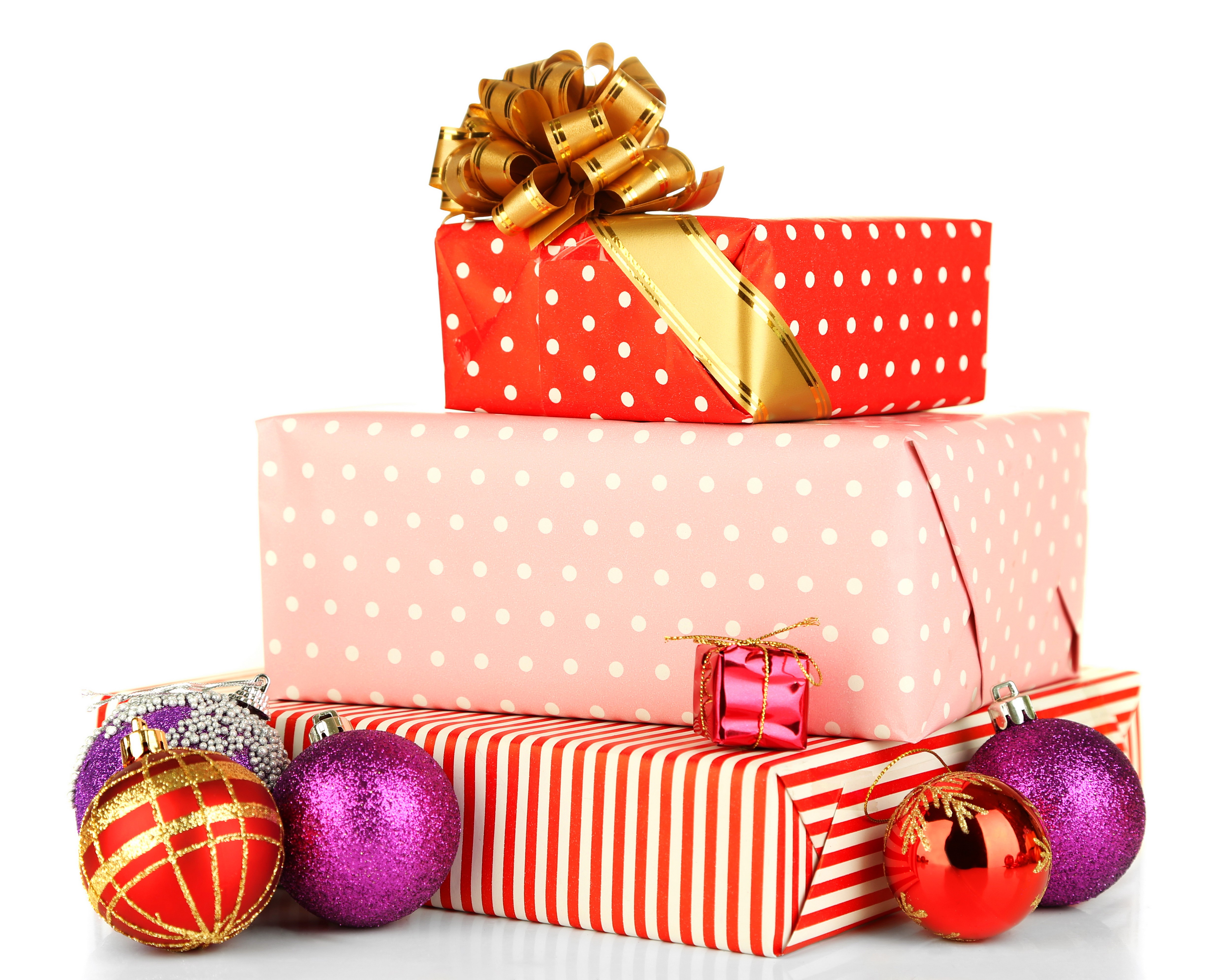 Christmas Gifts and Ornaments HD Wallpaper
