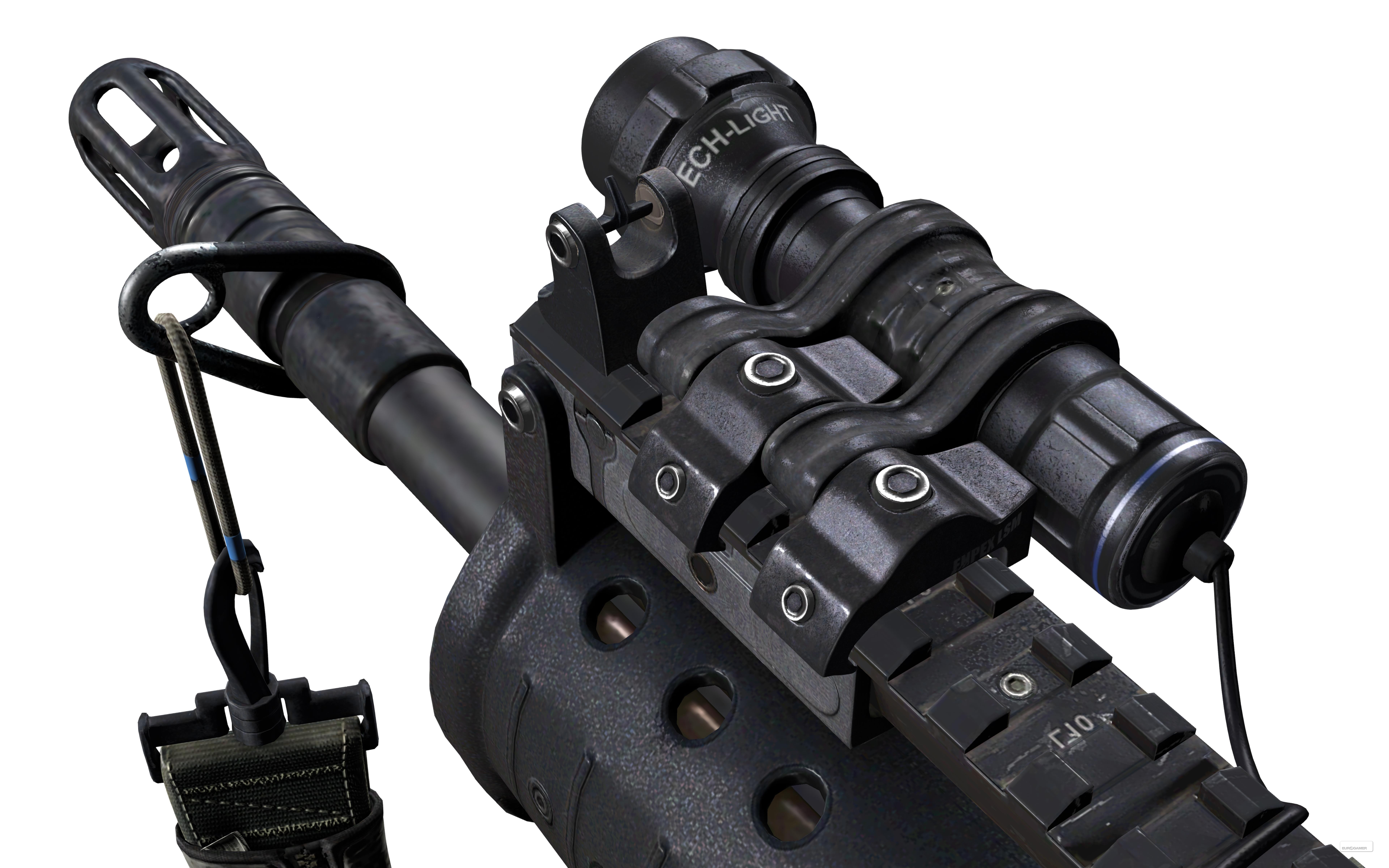 Rifle with ECH-LIGHT tactical flashlight HD Wallpaper