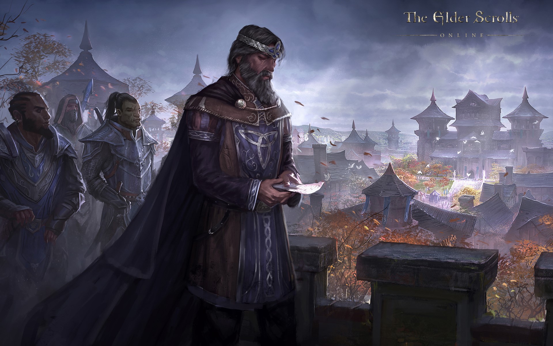 The Elder Scrolls Online: King and Guards in City HD Wallpaper