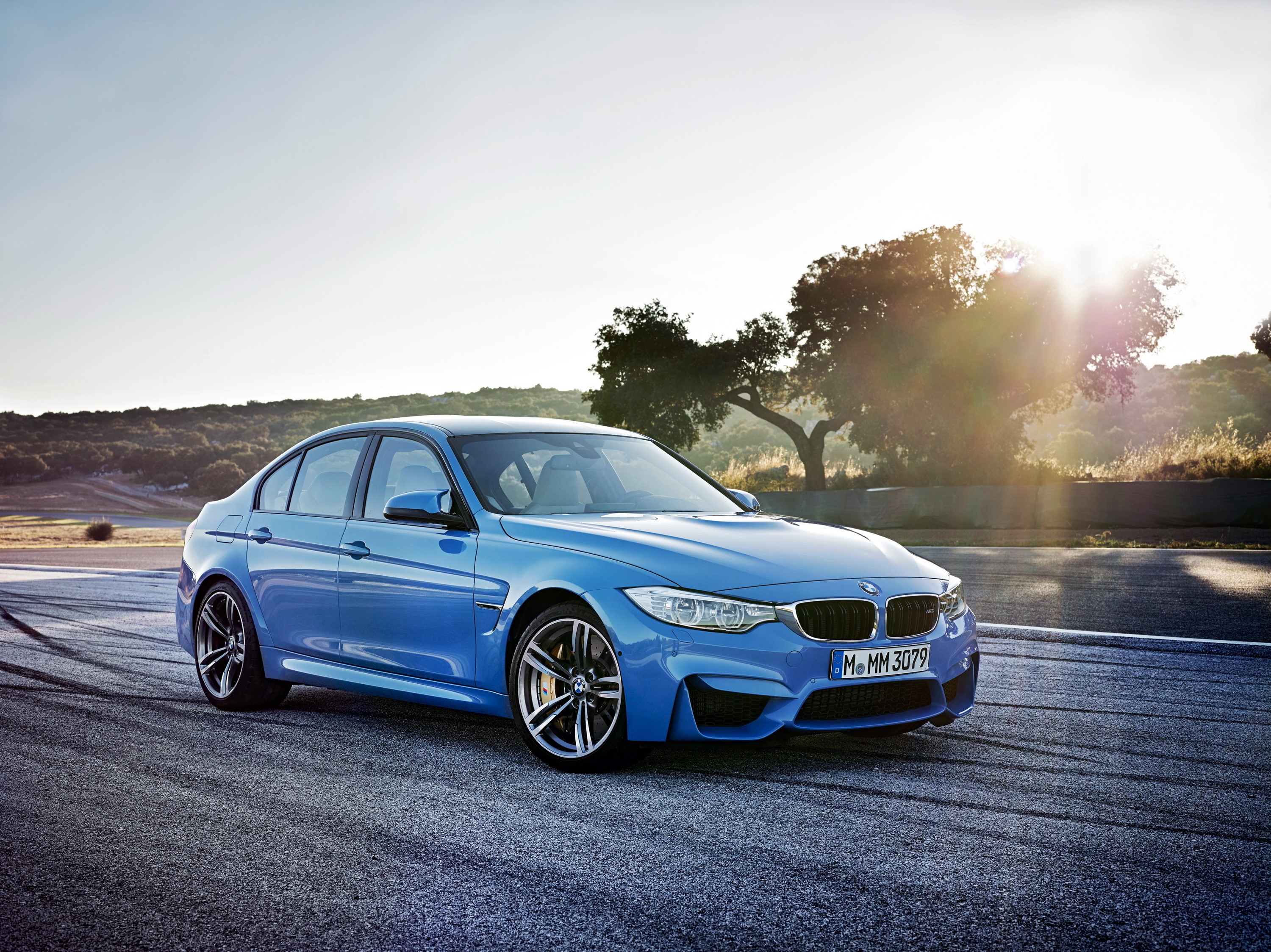 Blue BMW M3 on a Race Track HD Wallpaper
