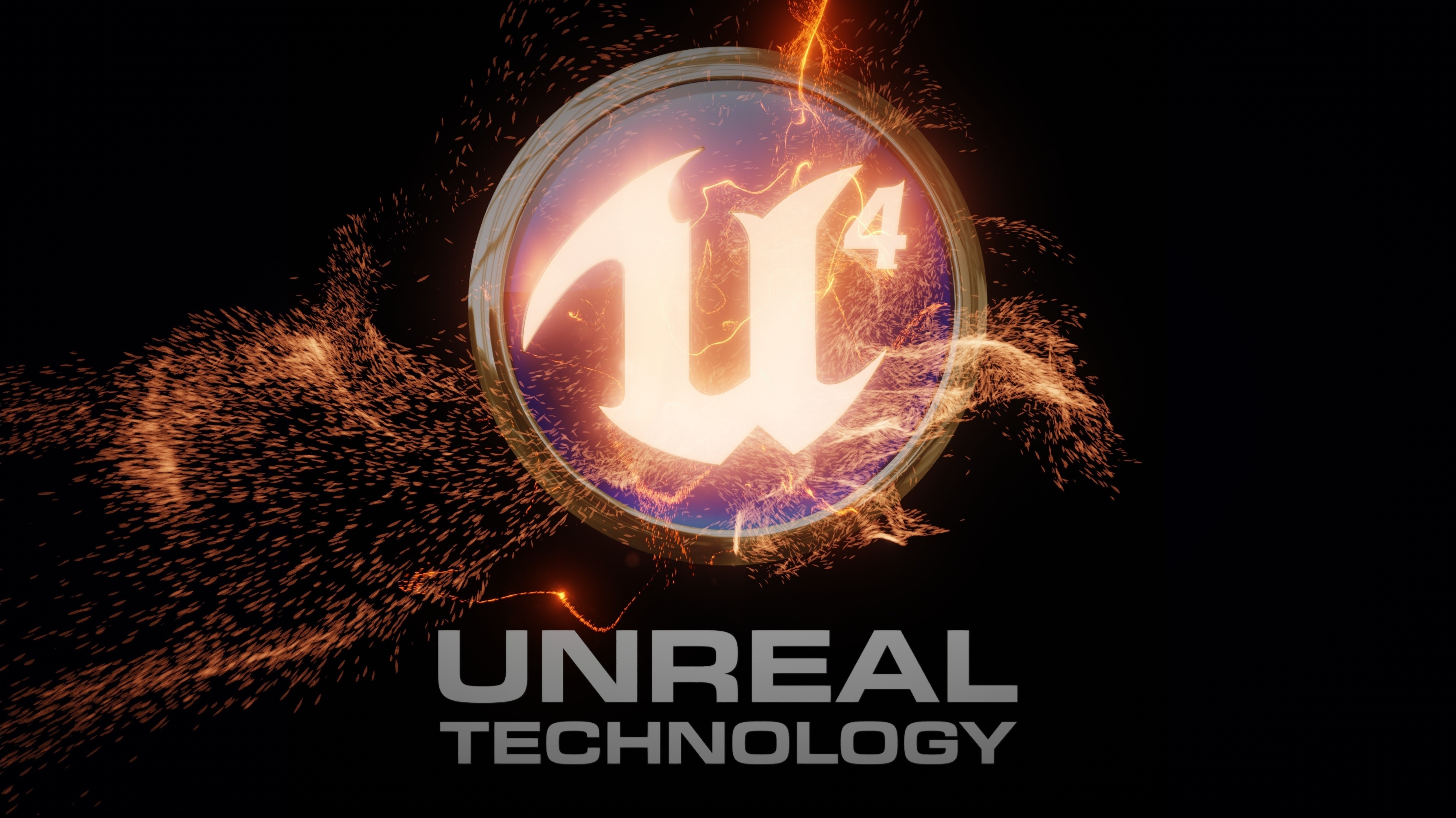 Unreal Technology 4 Logo Emblem HD Wallpaper