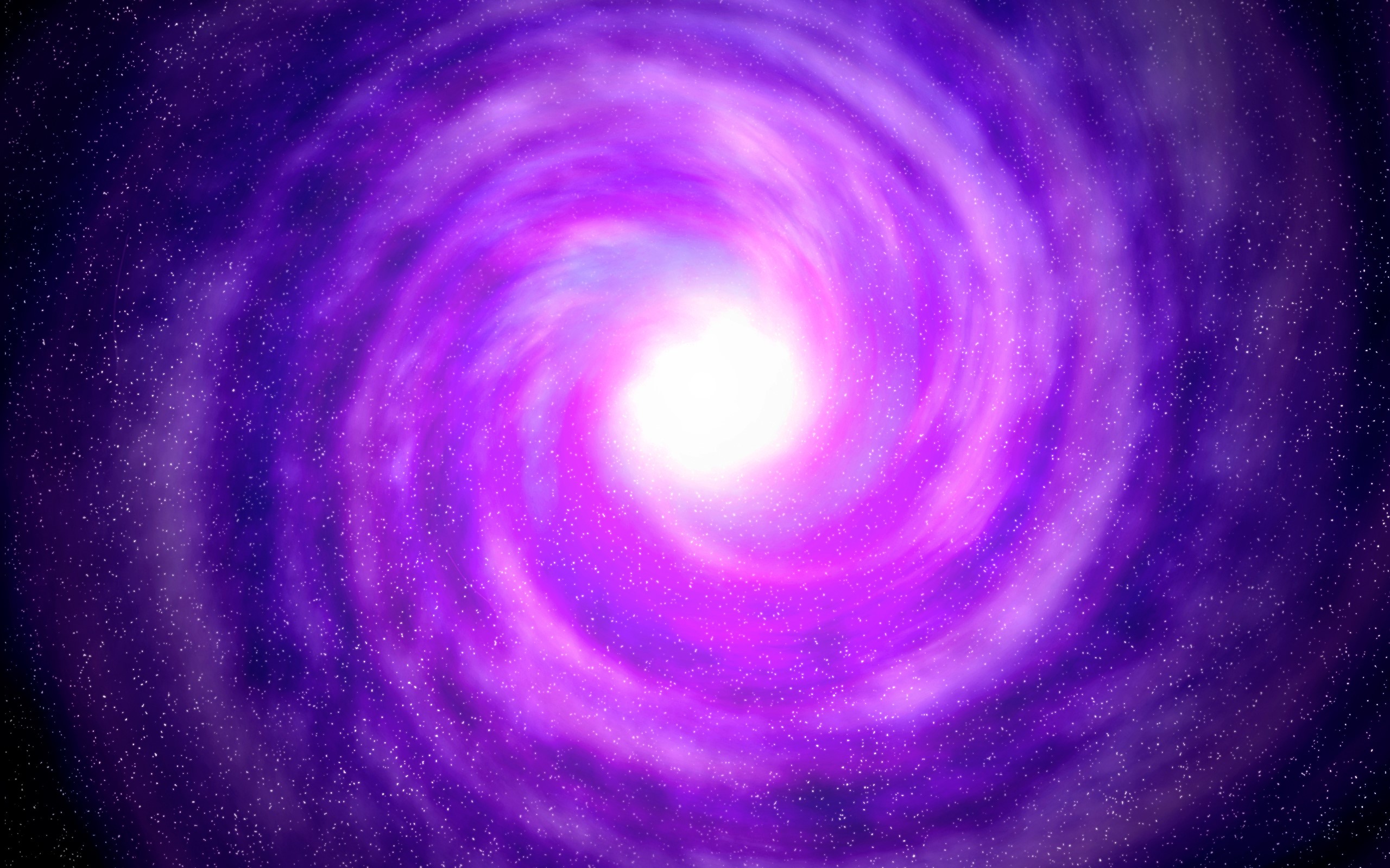 Purple spiral galaxy with bright center HD Wallpaper