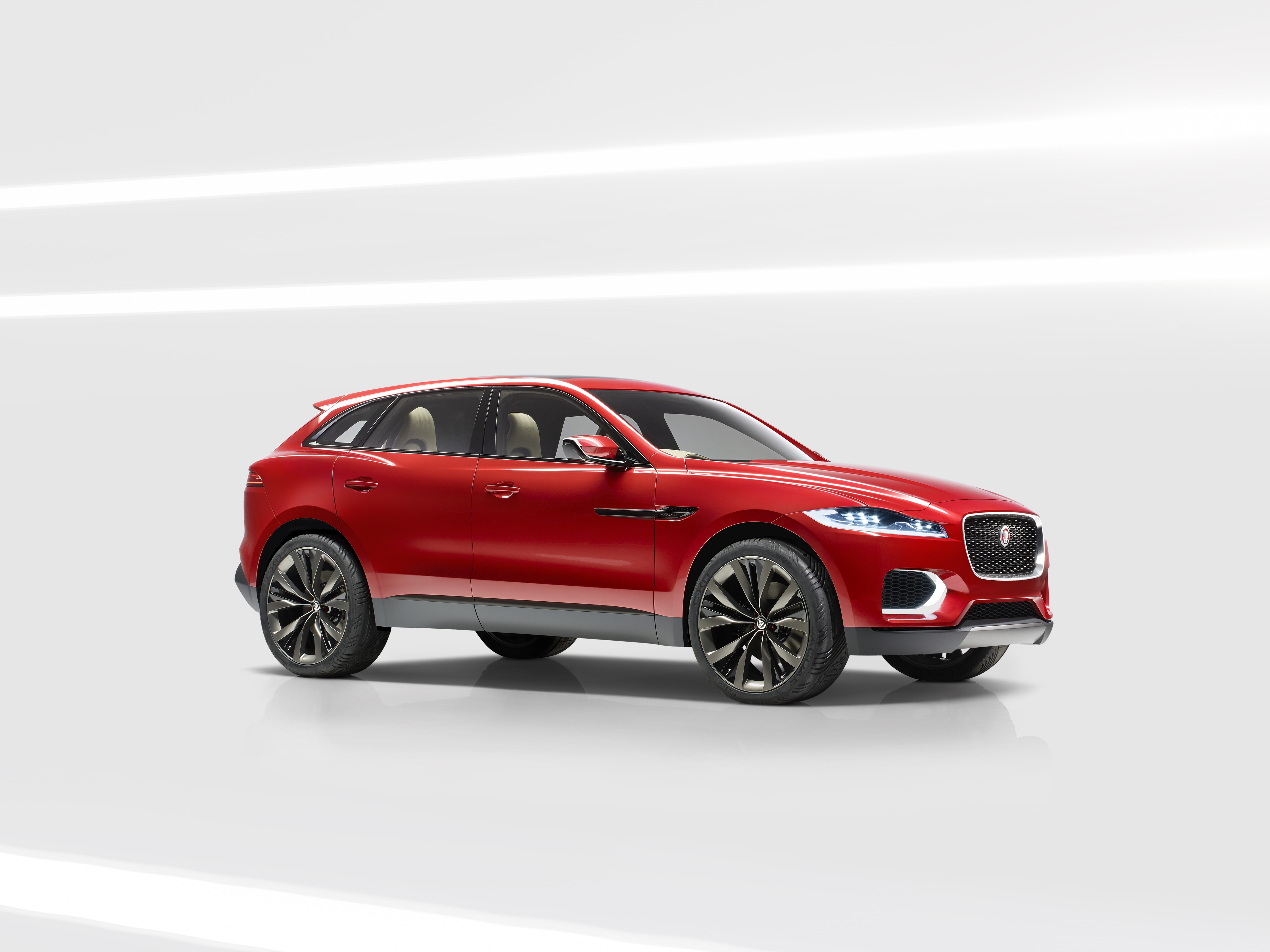Red Jaguar 2014 C-X17 Concept SUV HD Wallpaper