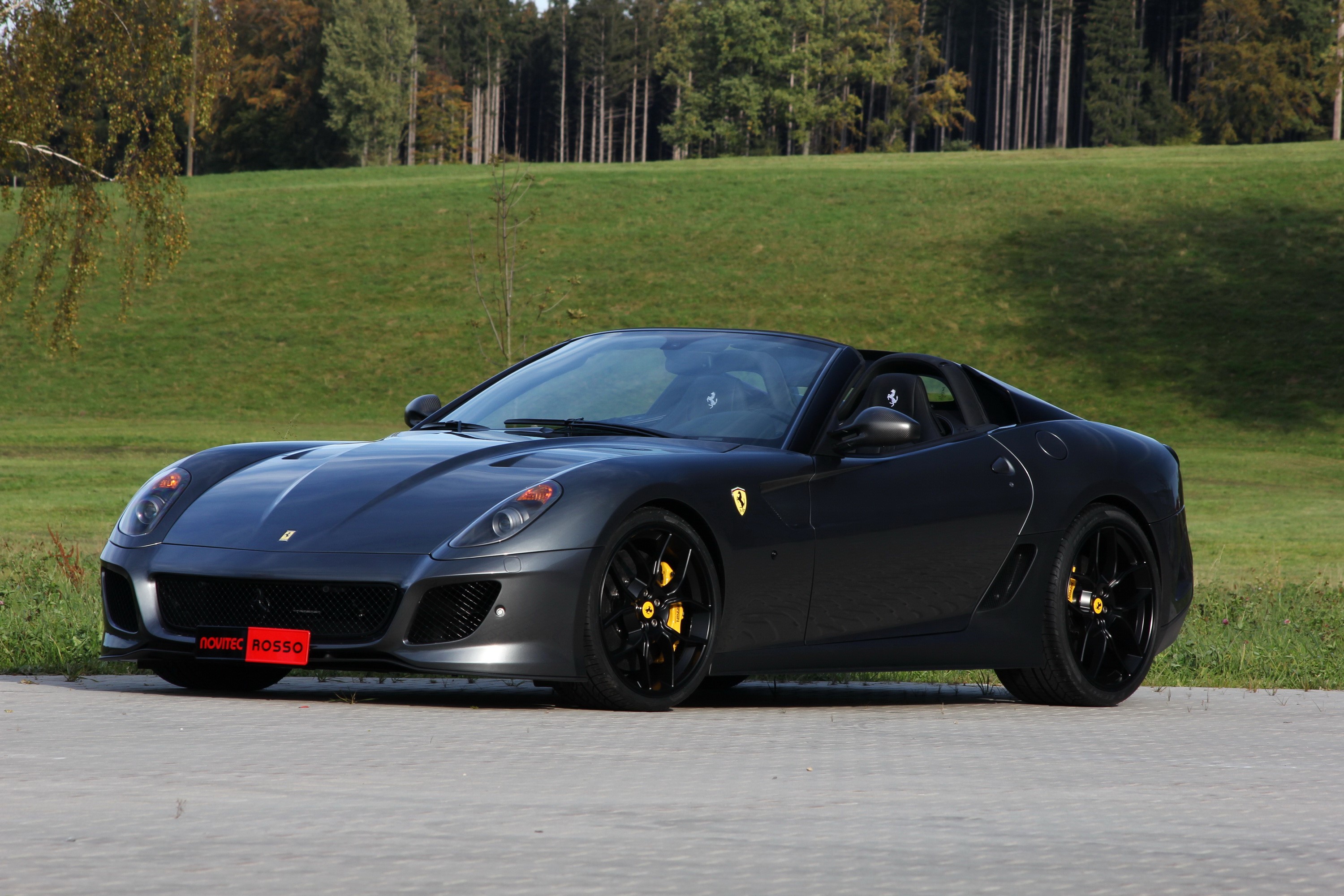 Novitec Rosso Ferrari 599 SA Aperta Convertible HD Wallpaper
