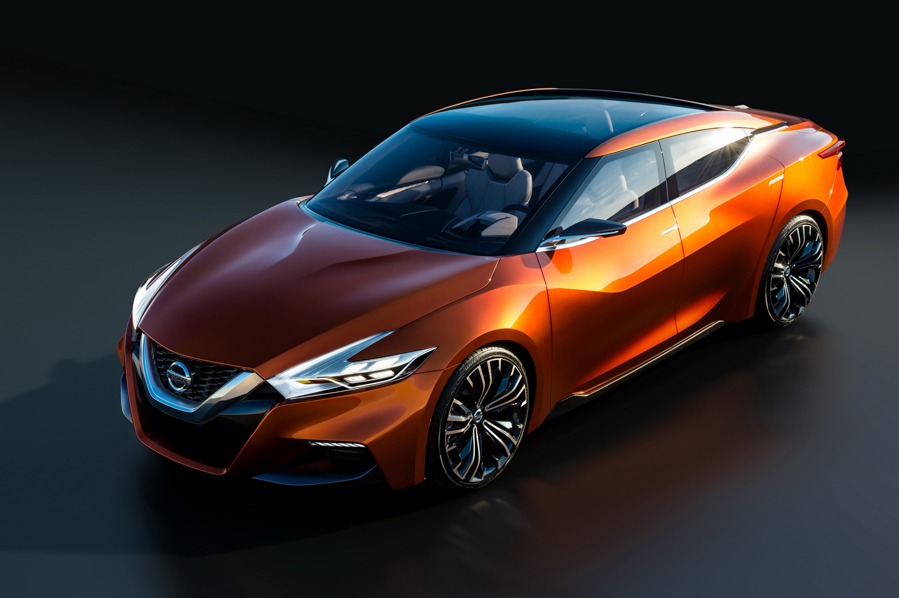 Orange Nissan Sport Concept Car HD Wallpaper