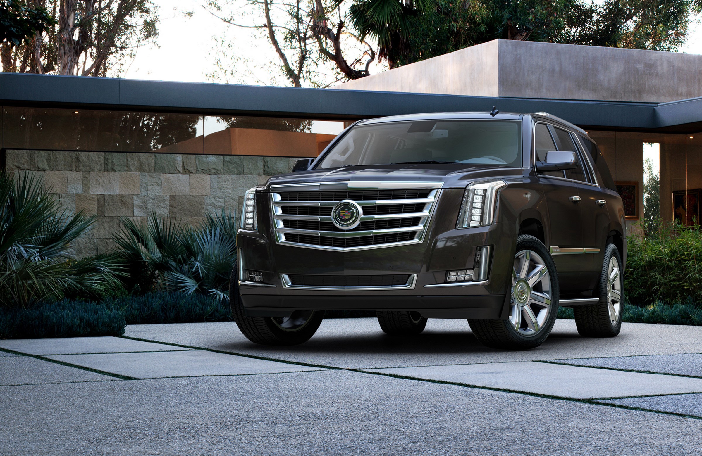 2015 Cadillac Escalade Front View HD Wallpaper