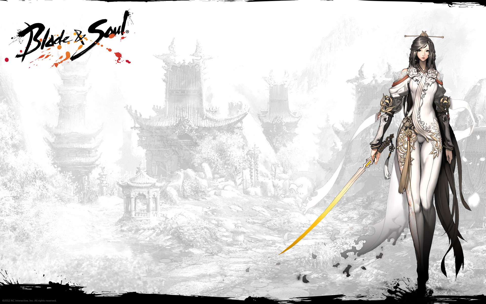 Blade & Soul character with sword HD Wallpaper