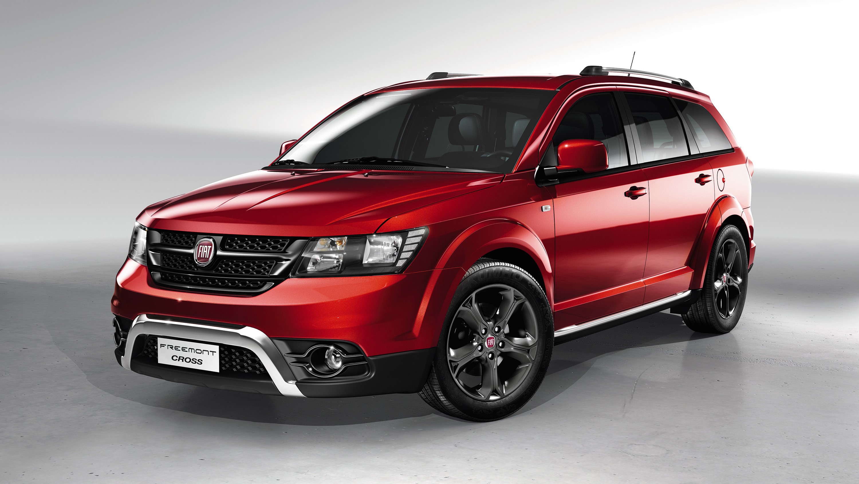 Red Fiat Freemont Cross parked indoors HD Wallpaper