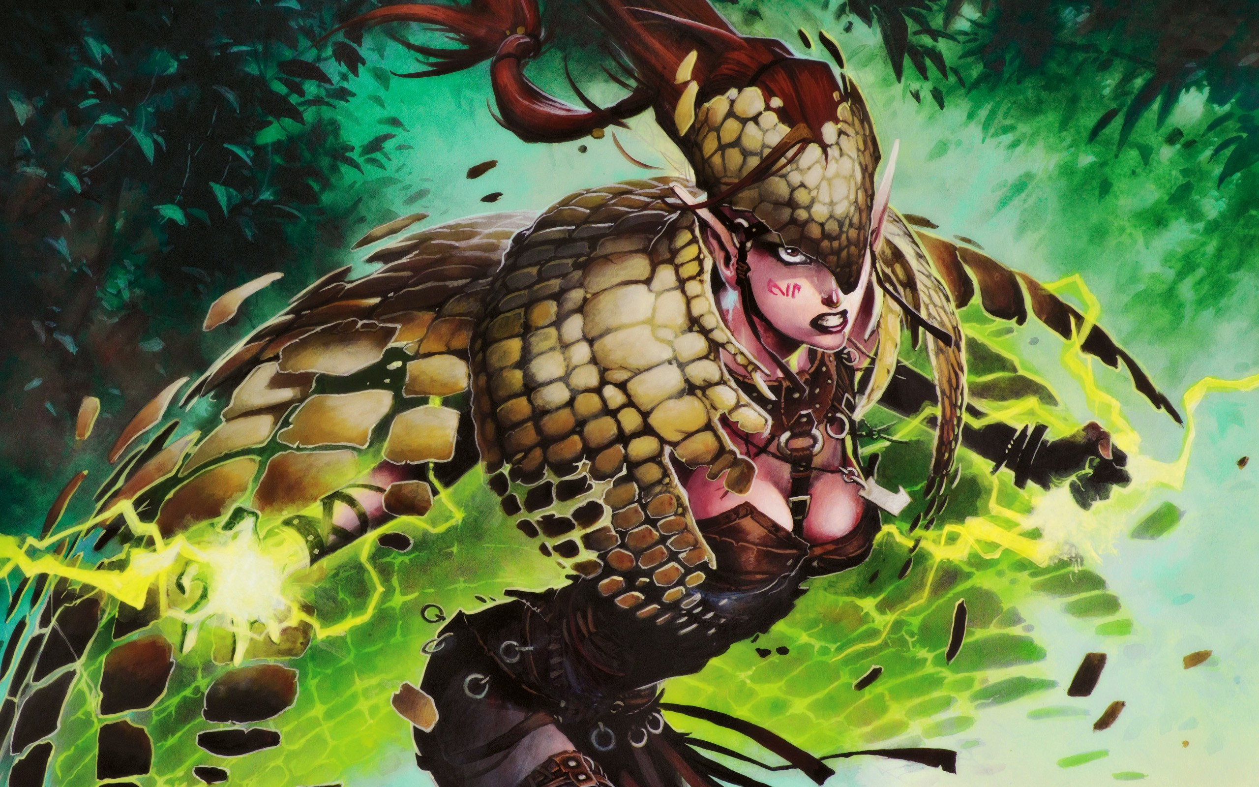 Elven Sorceress from Magic: The Gathering HD Wallpaper