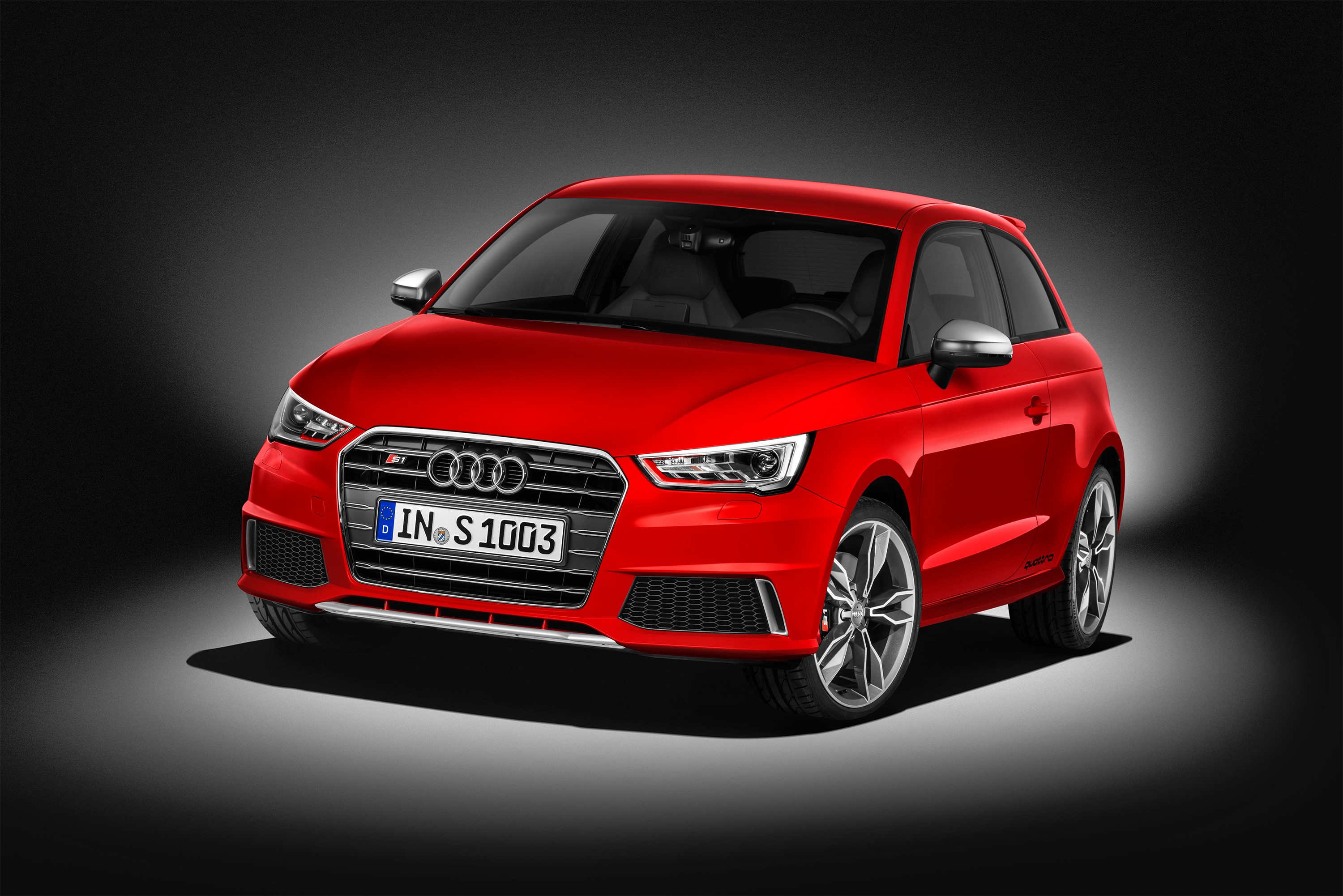 Red 2014 Audi S1 Front View HD Wallpaper