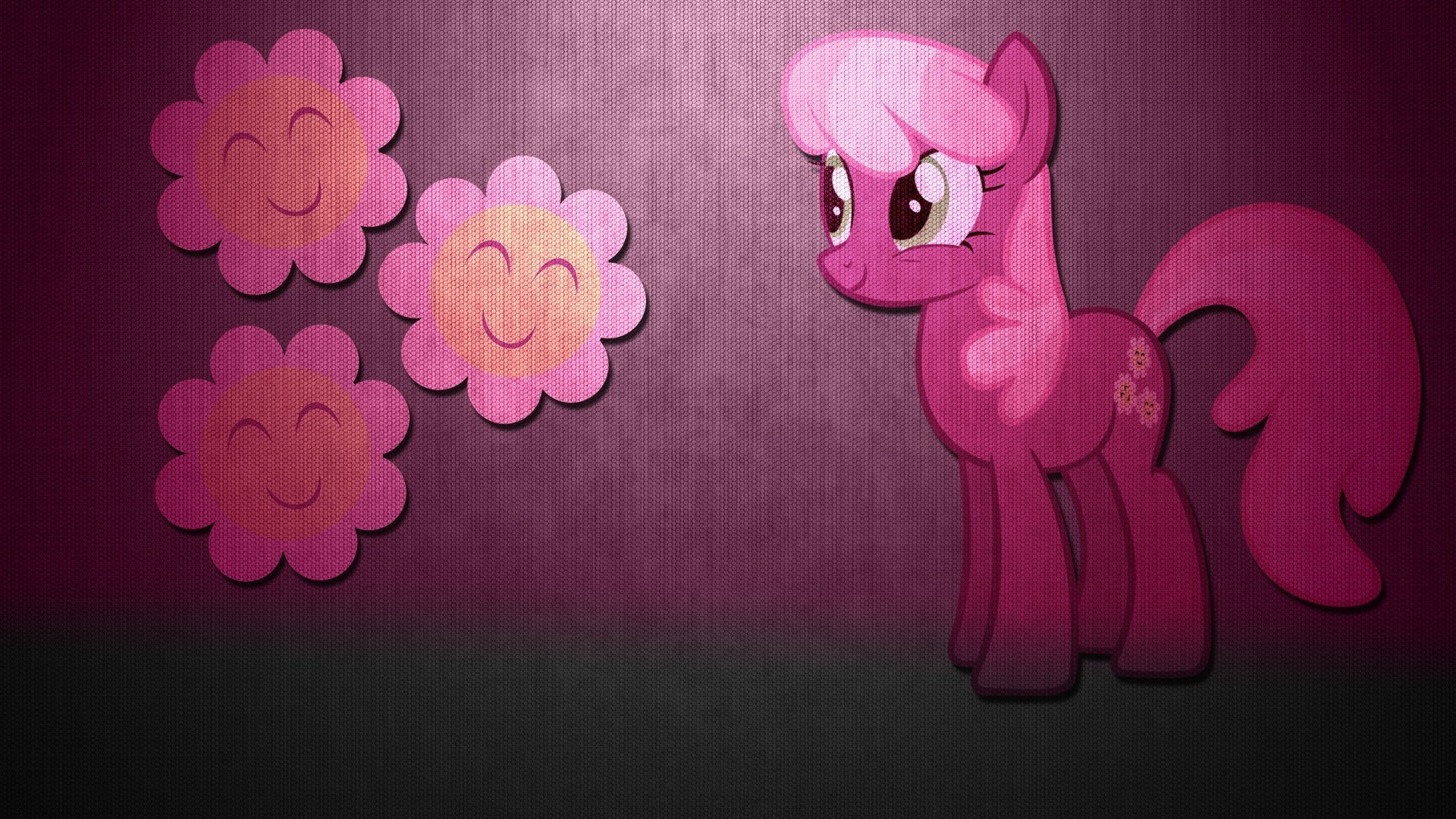 Pinkie Pie from My Little Pony with flowers HD Wallpaper