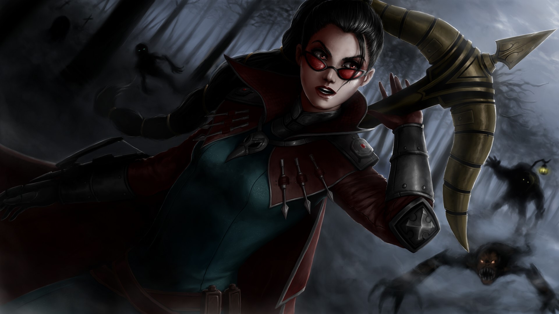 Vayne from League of Legends with crossbow HD Wallpaper