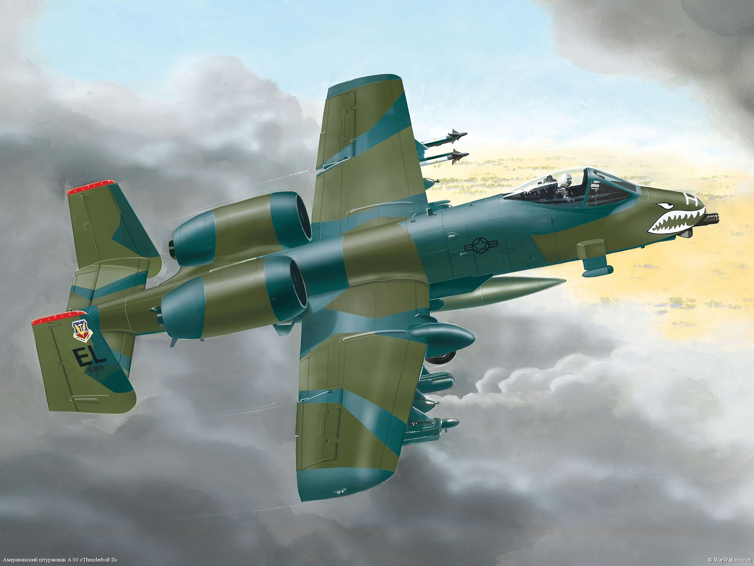 A-10 Thunderbolt II Attack Aircraft in Flight HD Wallpaper
