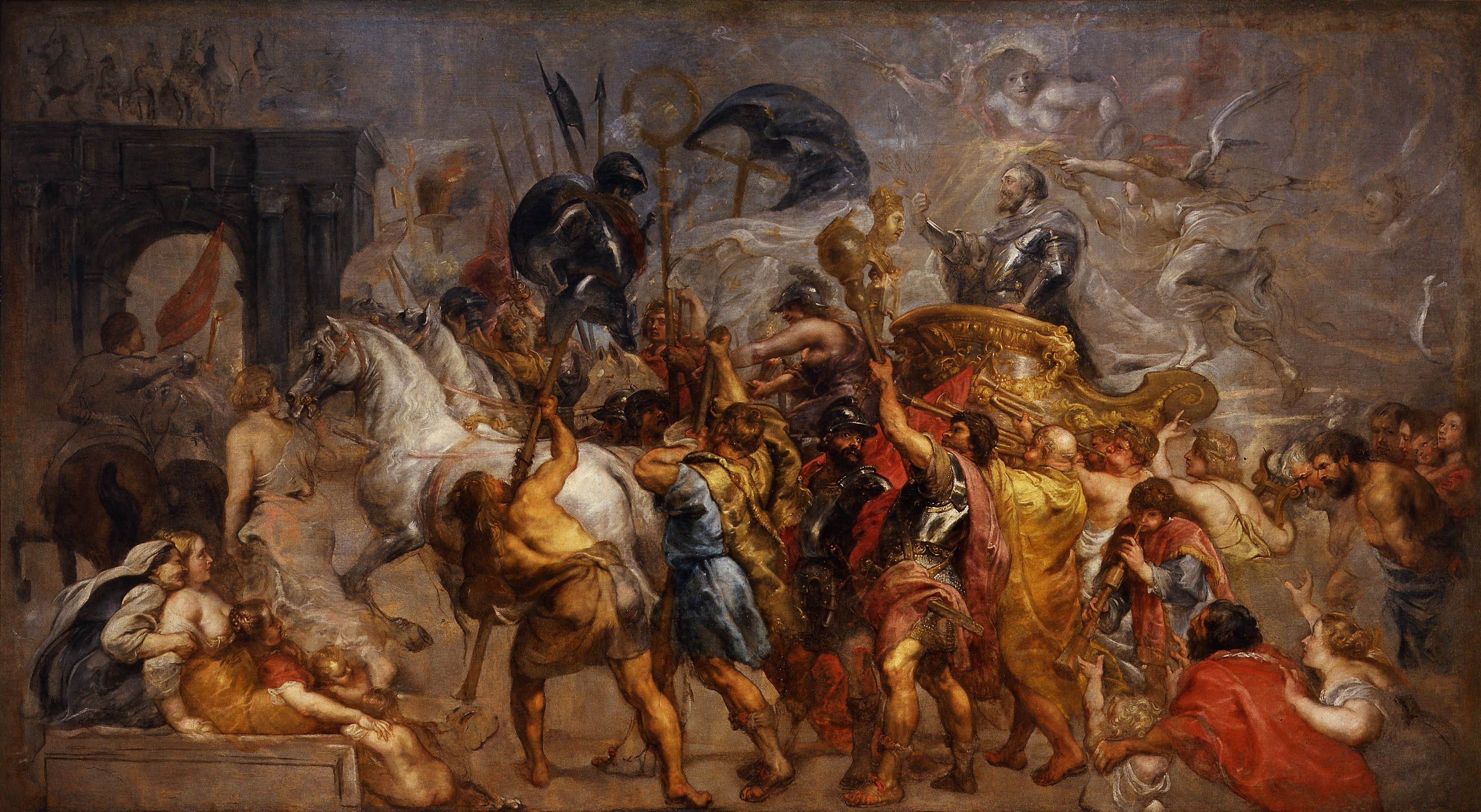 The Triumphal Entry of Henri IV into Paris by Pieter Paul Rubens HD Wallpaper