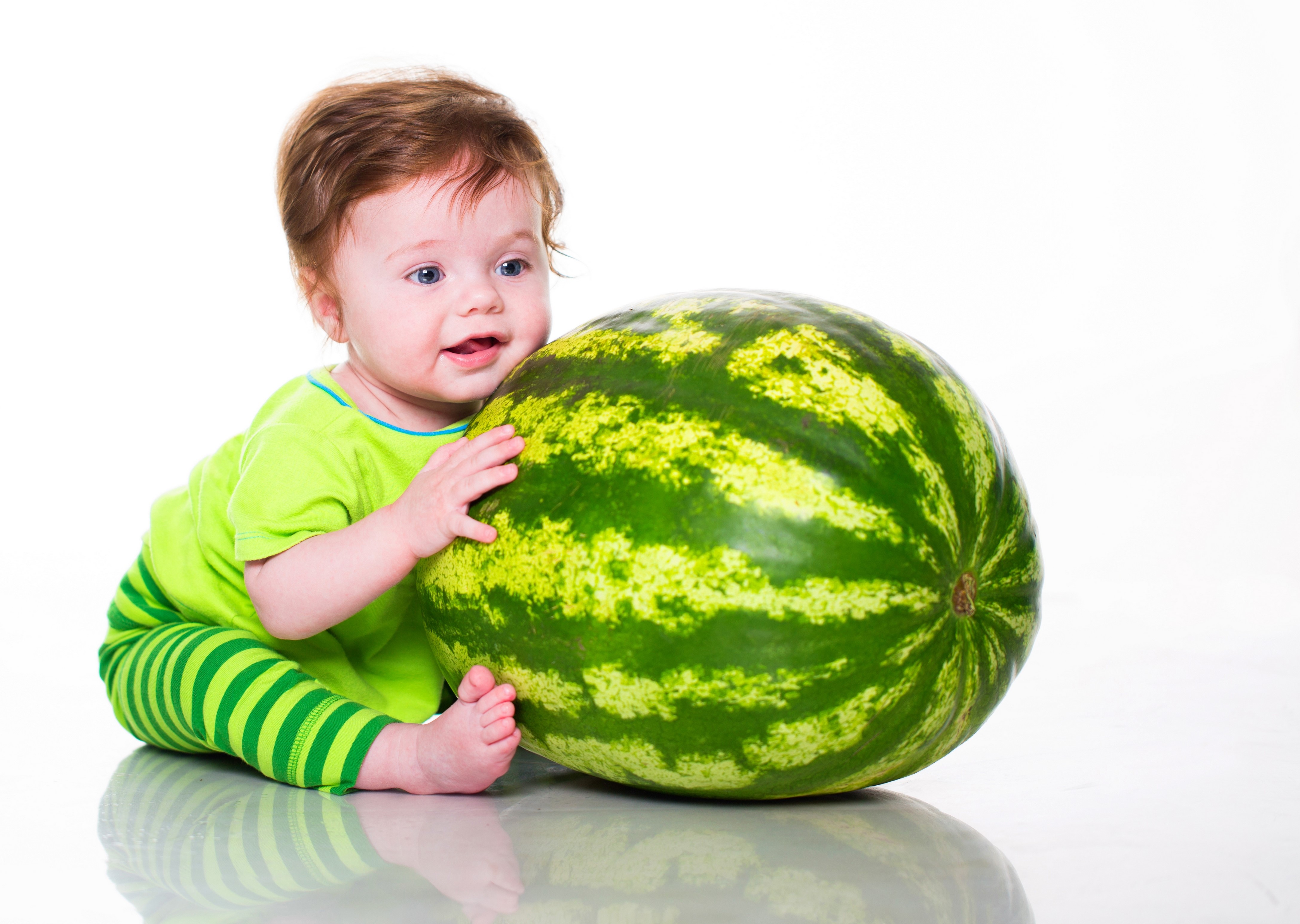 Baby with a Watermelon HD Wallpaper