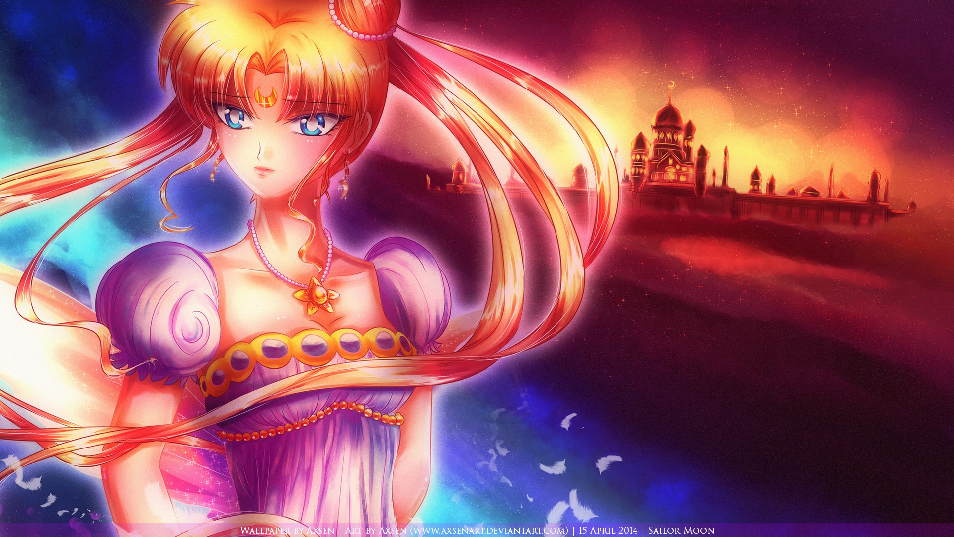Sailor Moon in a fantasy setting HD Wallpaper