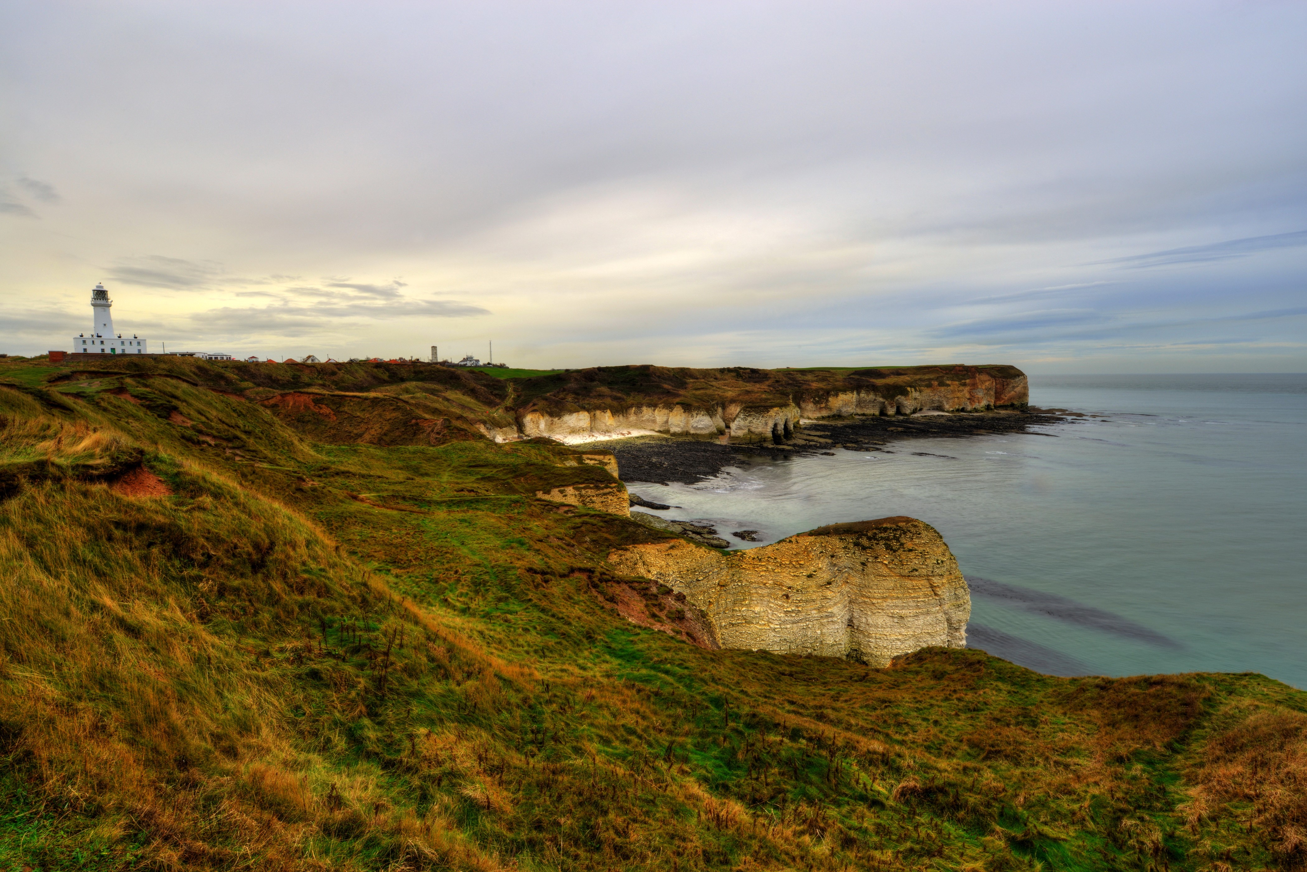 4K Flamborough England Coast Sea HD Wallpaper
