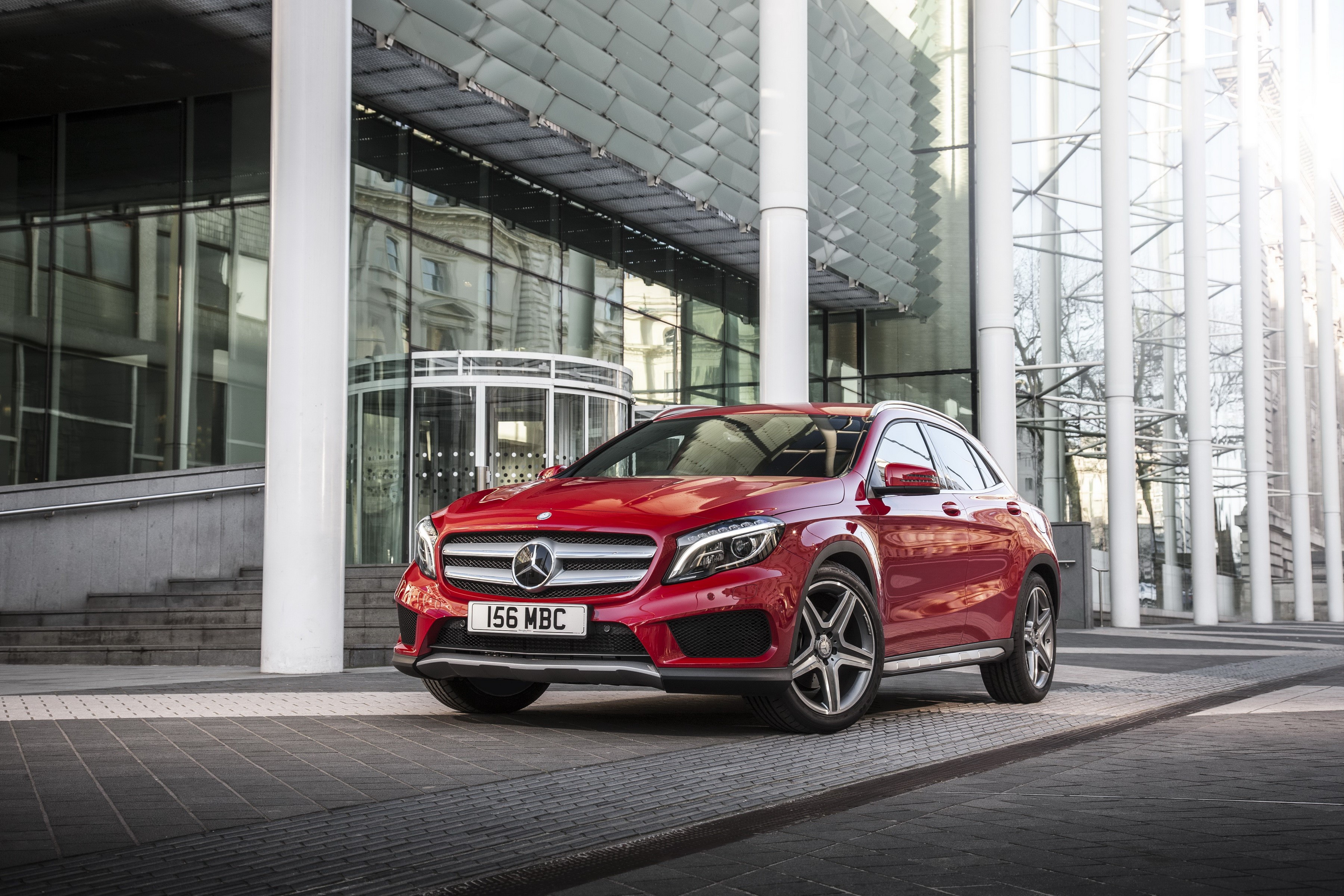 Red 2014 Mercedes-Benz GLA 250 AMG HD Wallpaper