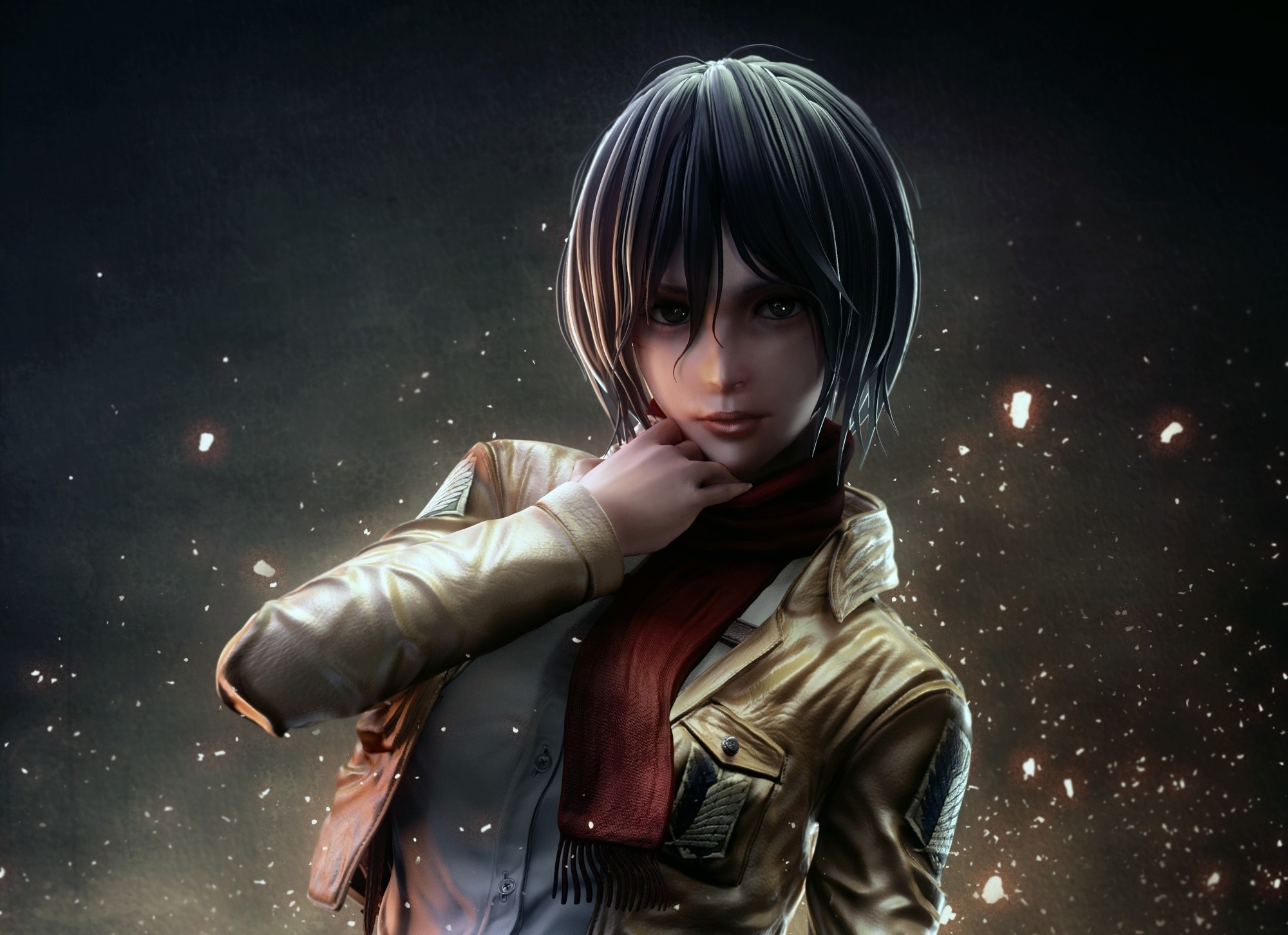 Mikasa Ackerman from Attack on Titan HD Wallpaper
