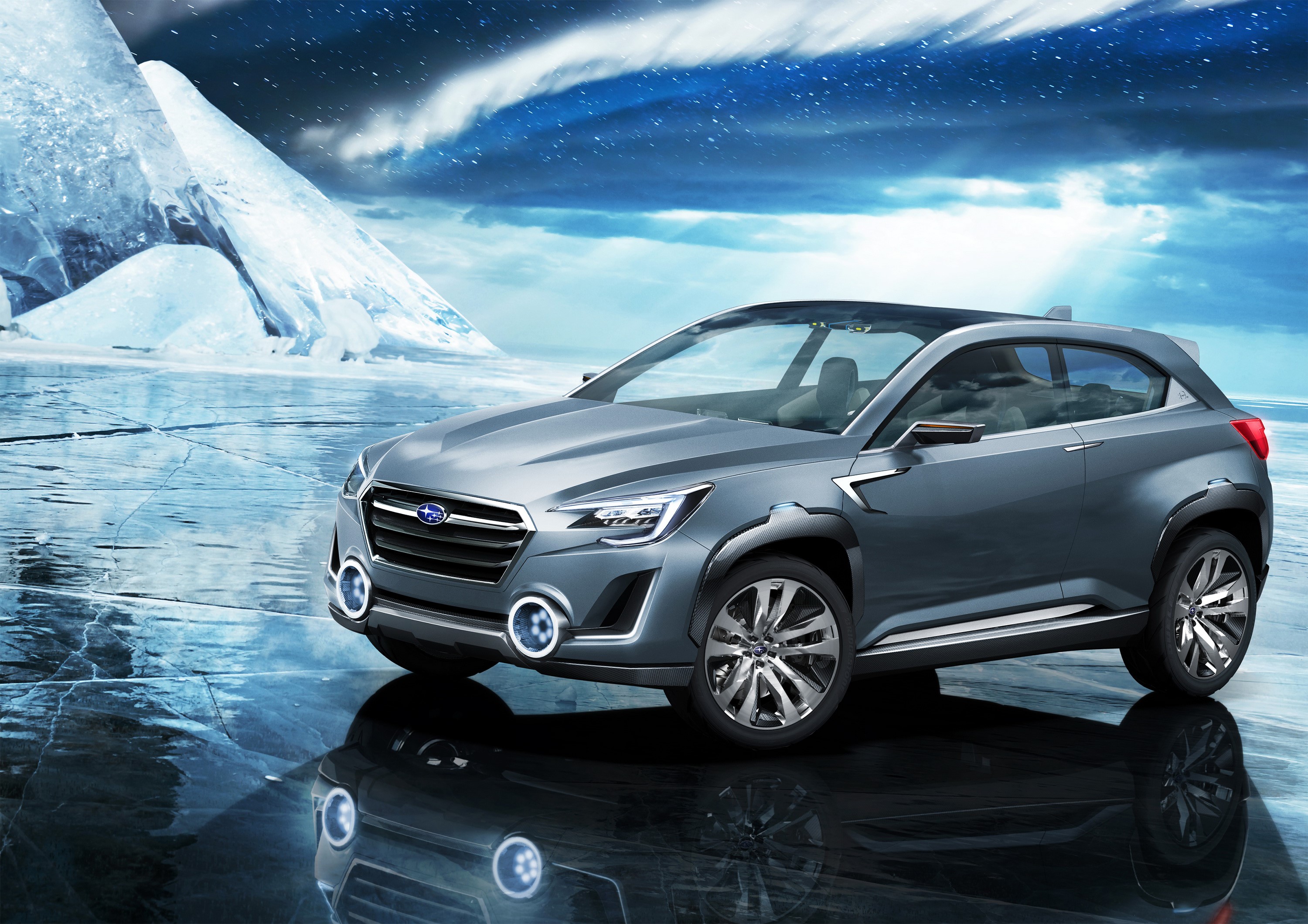 Subaru Viziv 2 concept car on ice HD Wallpaper