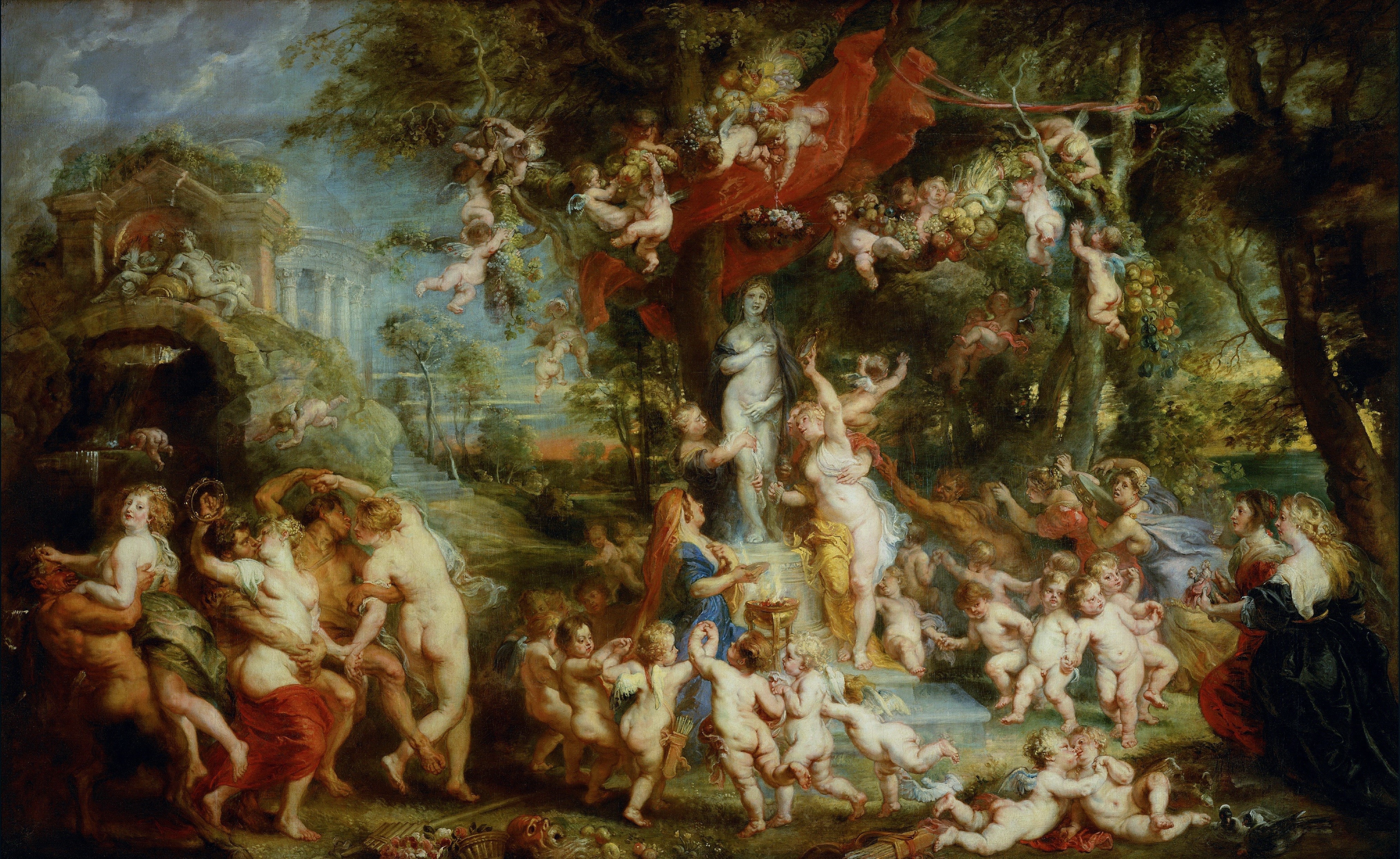 The Feast of Venus by Pieter Paul Rubens HD Wallpaper