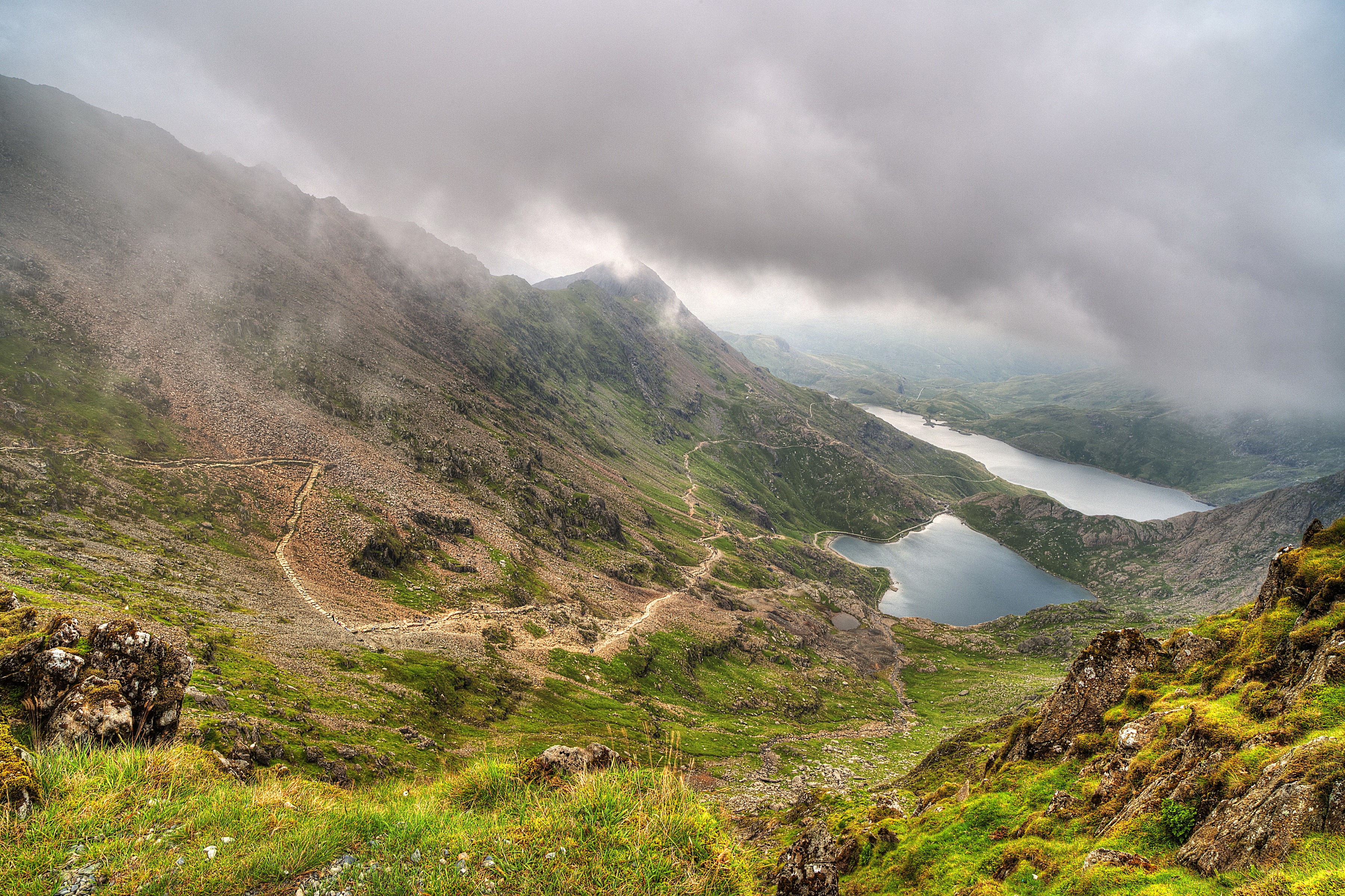 Snowdonia National Park Mountains and Lakes in the UK HD Wallpaper