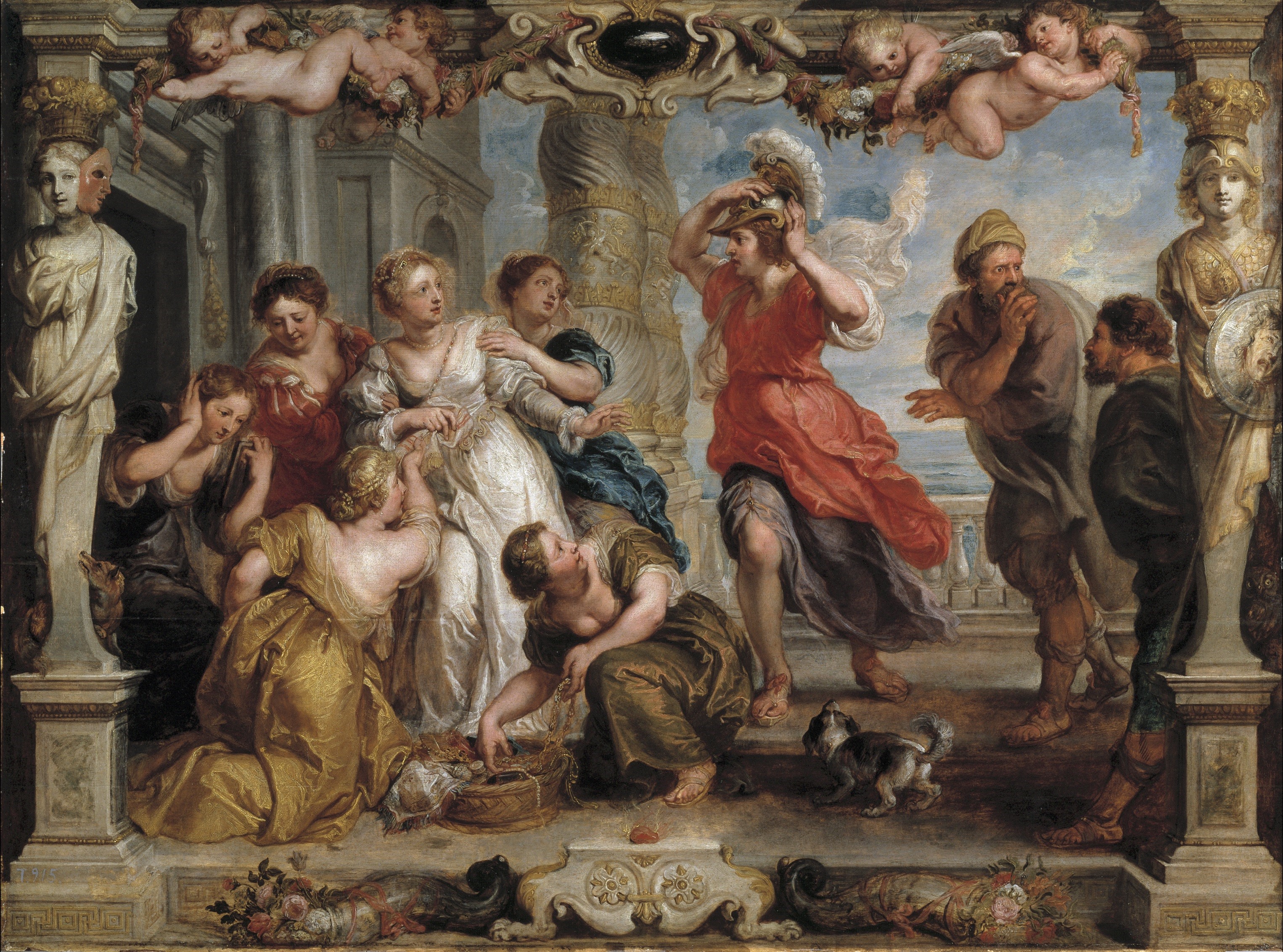 Odysseus and Achilles among the Daughters of Lycomed by Pieter Paul Rubens HD Wallpaper