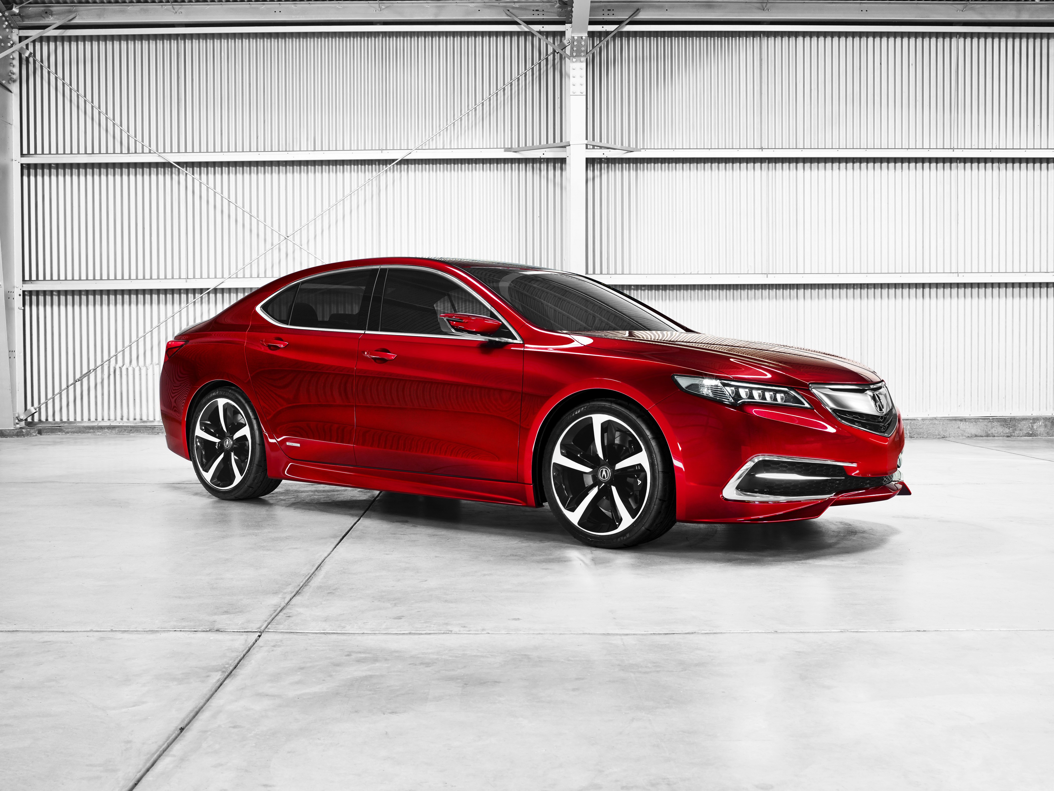 Red 2015 Acura TLX Sedan HD Wallpaper