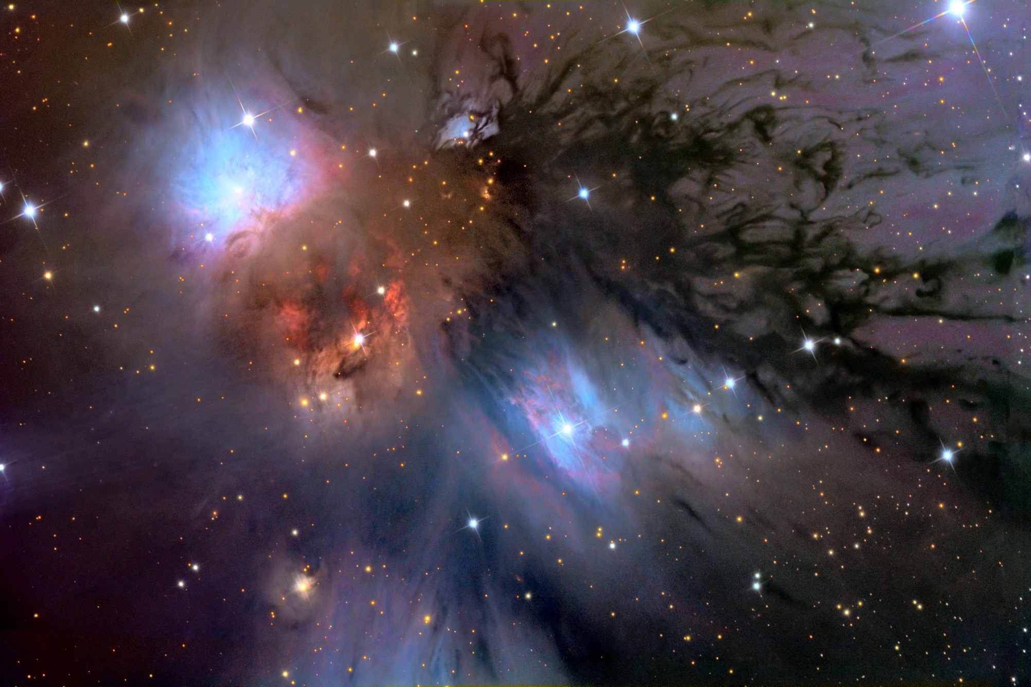 Colorful nebulae and stars in deep space HD Wallpaper